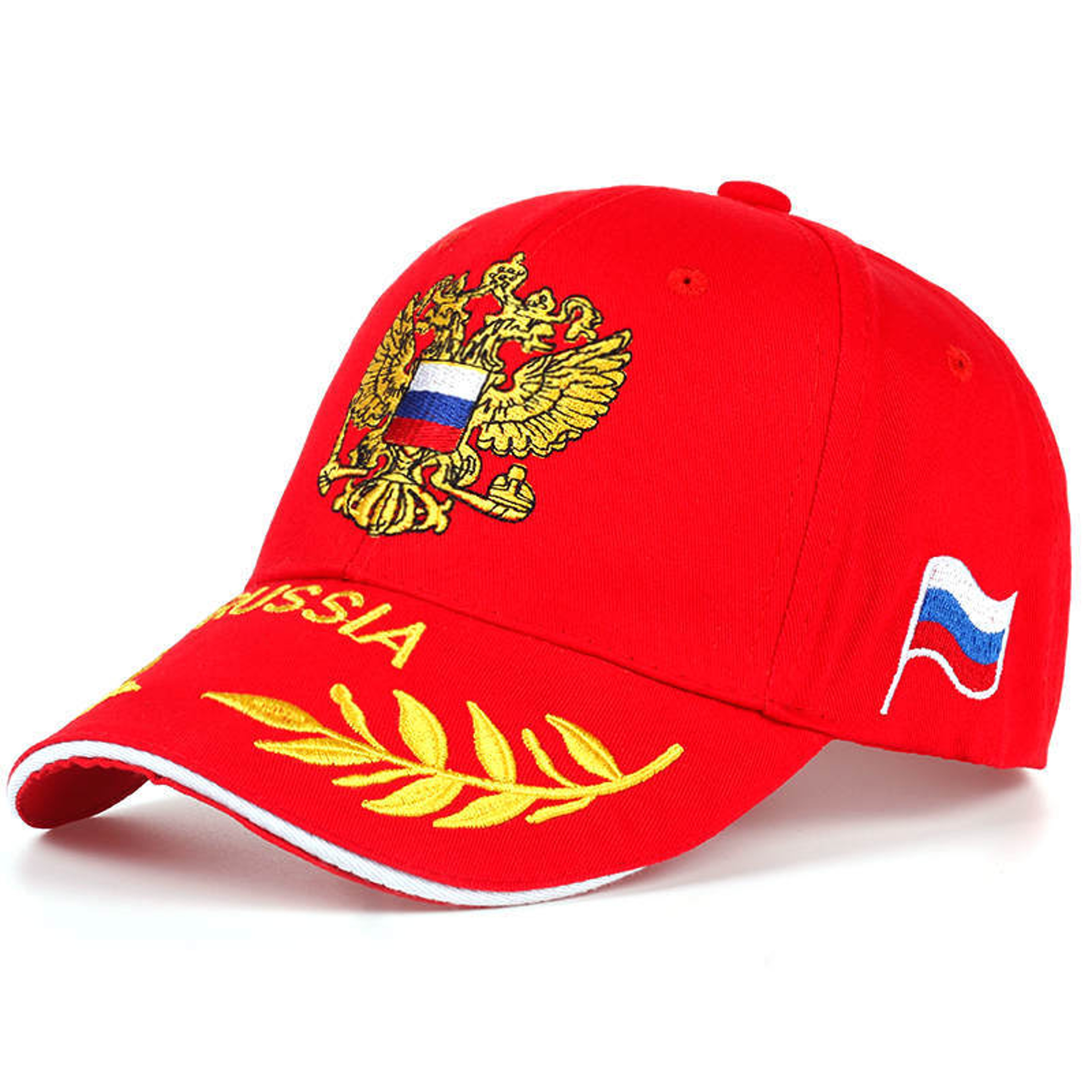 Russian National Emblem Embroidery Baseball Cap Cotton, Adjustable Snapback Outdoor Visor Hat for Men Women Unisex – view 7
