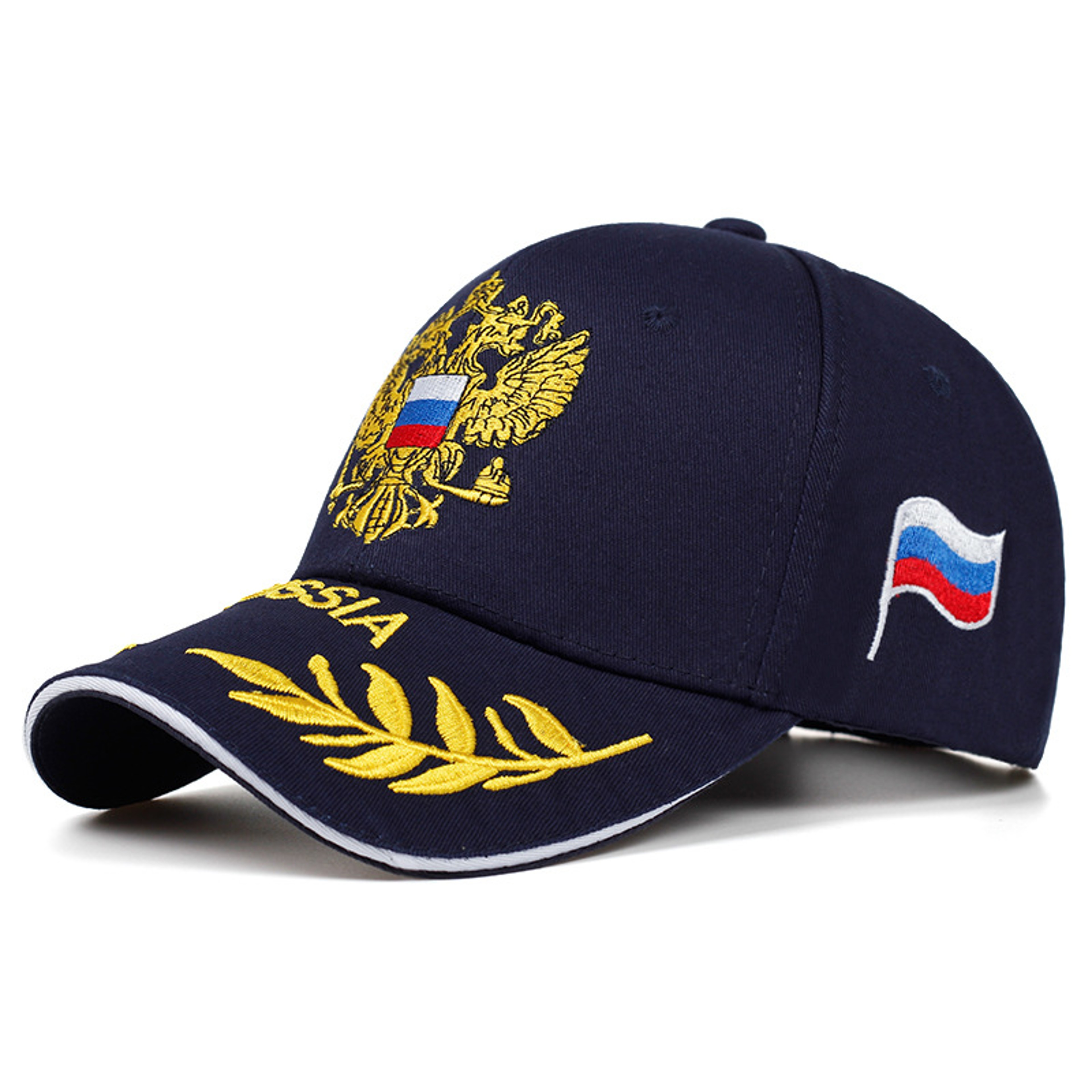 Russian National Emblem Embroidery Baseball Cap Cotton, Adjustable Snapback Outdoor Visor Hat for Men Women Unisex – view 12