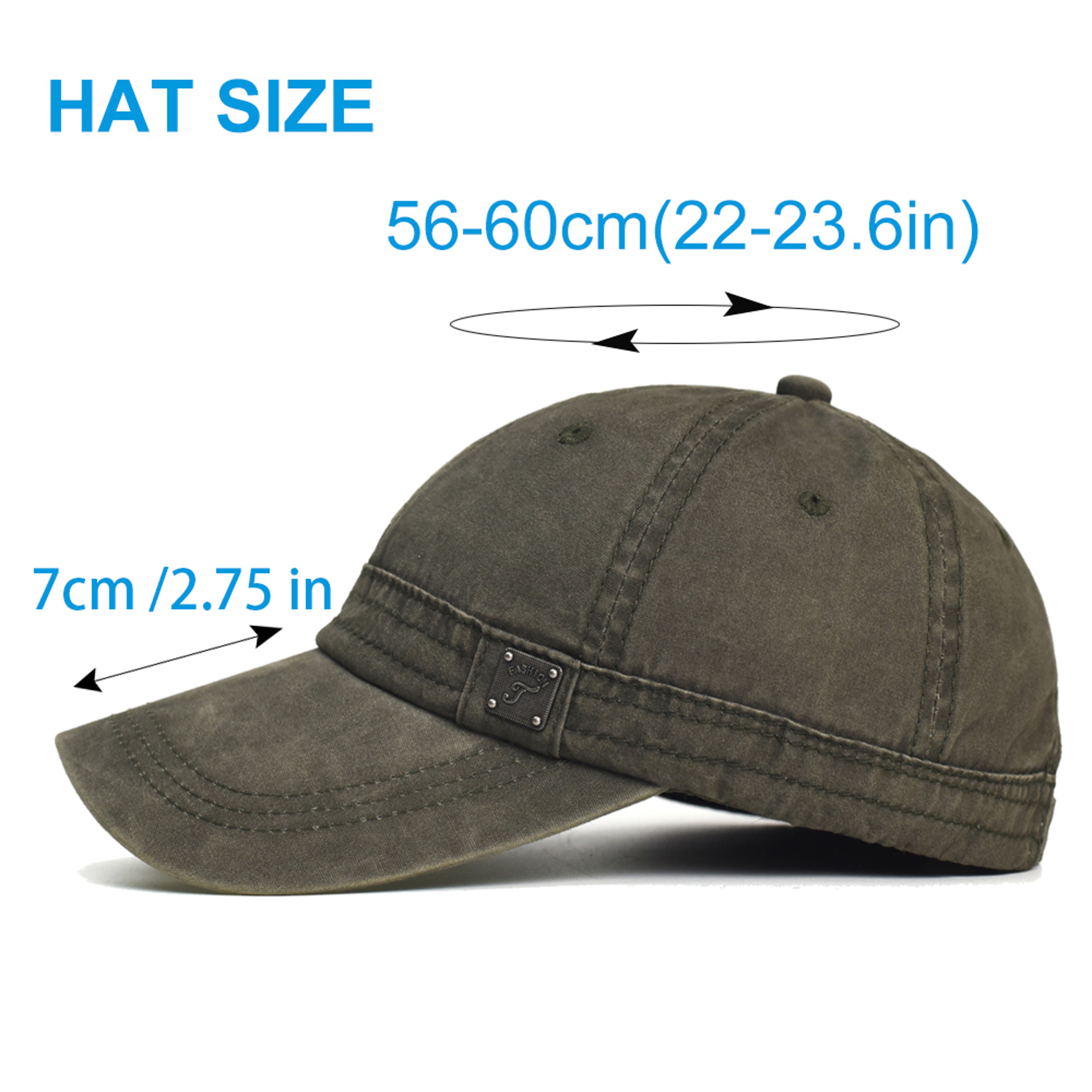 Men Women Casual Vintage Dad Hat, Washed Cotton Baseball Cap, Adjustable Trucker Style Low Profile Outdoor Cap – view 2