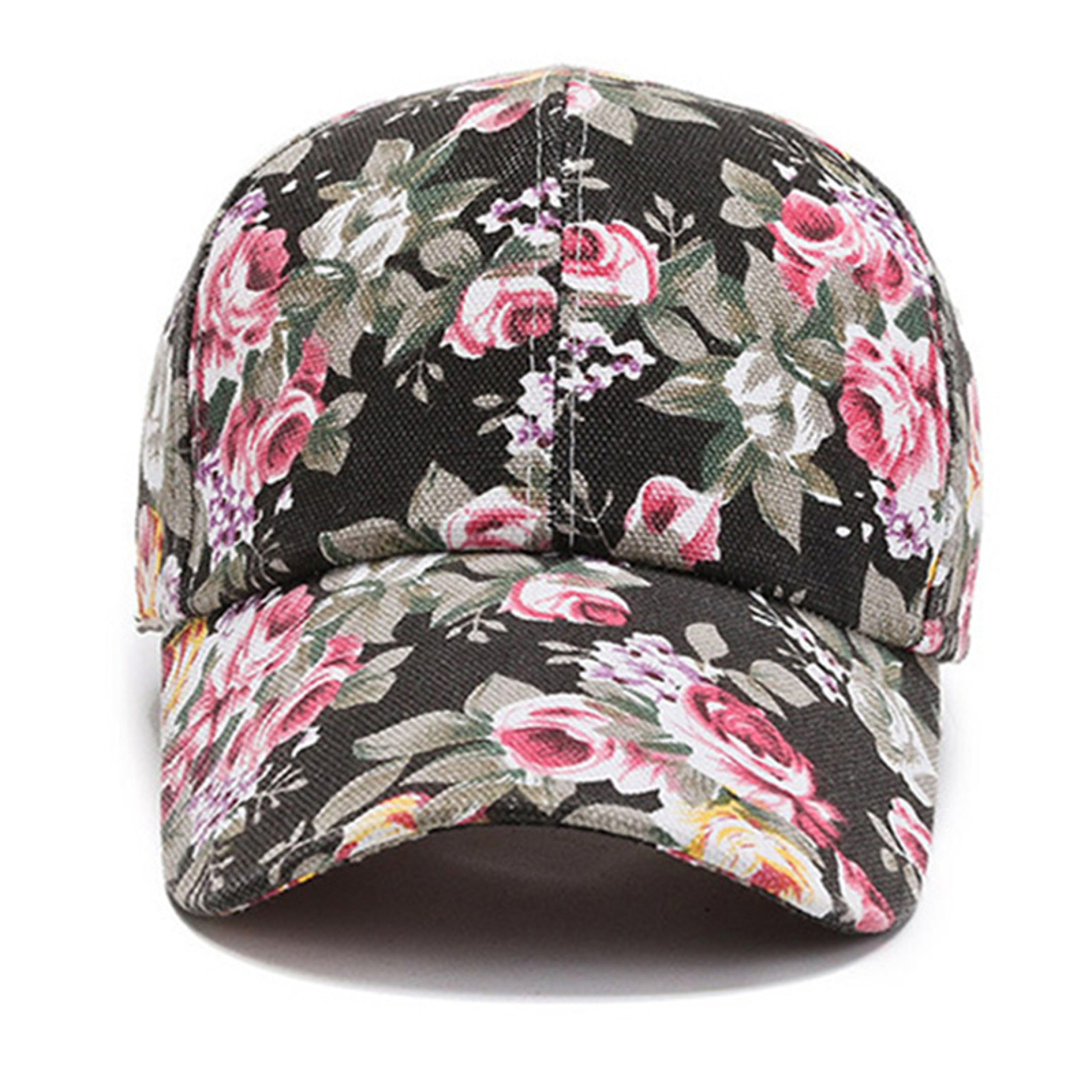 Womens Fashion Summer Cap, Floral Print Trucker Hat Outdoor Streetwear Cap, Female Baseball Cap for Travel – view 2