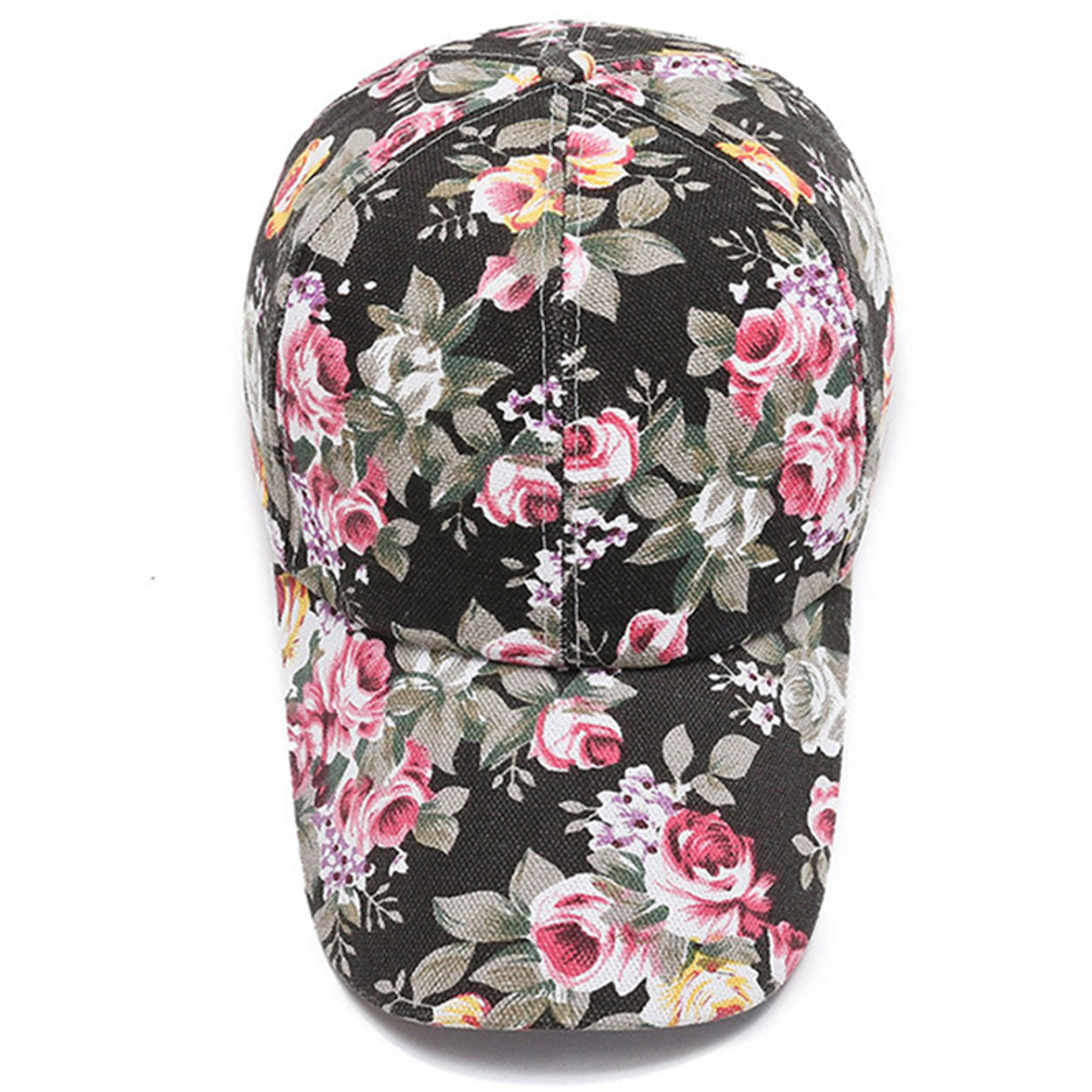 Womens Fashion Summer Cap, Floral Print Trucker Hat Outdoor Streetwear Cap, Female Baseball Cap for Travel – view 3