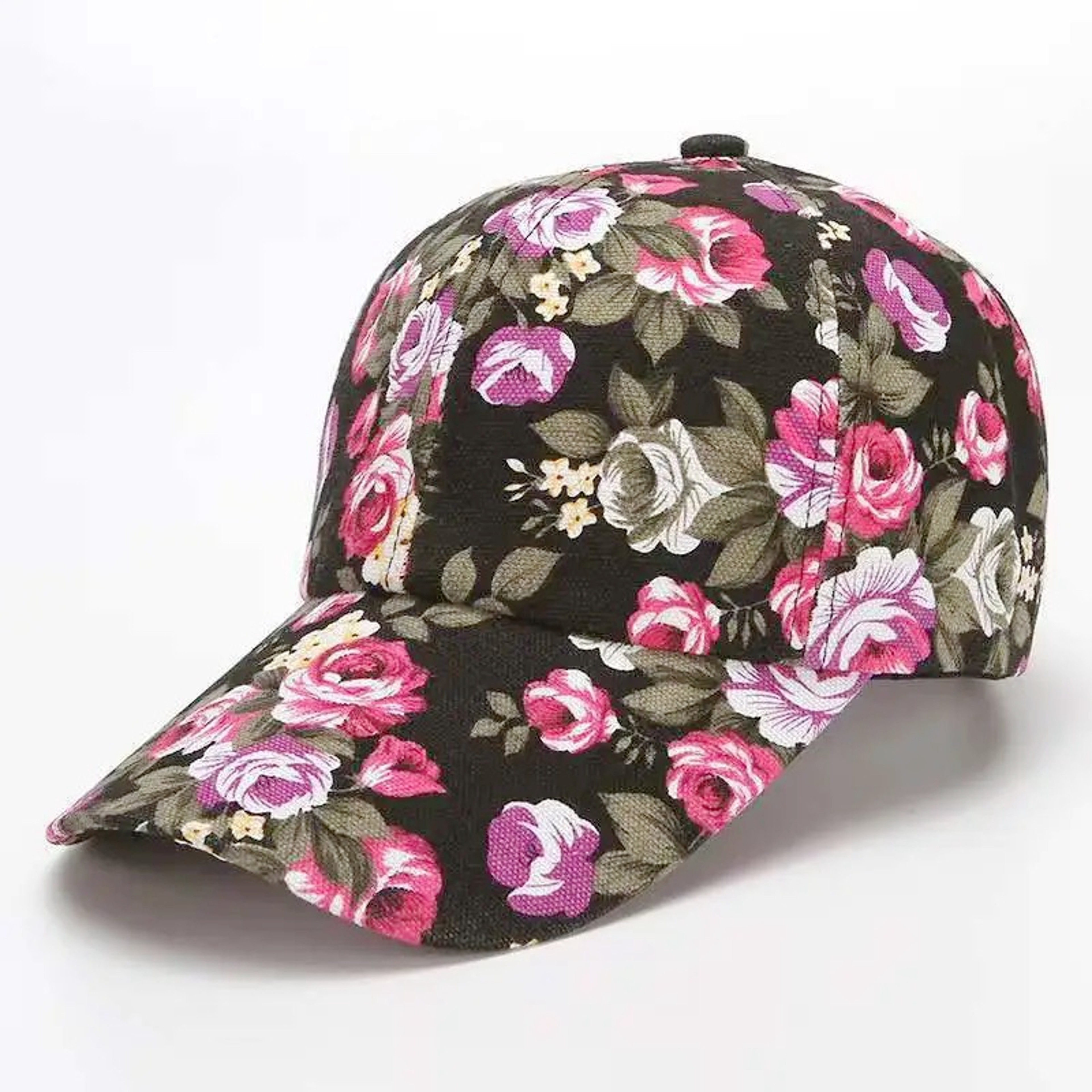 Womens Fashion Summer Cap, Floral Print Trucker Hat Outdoor Streetwear Cap, Female Baseball Cap for Travel – view 15