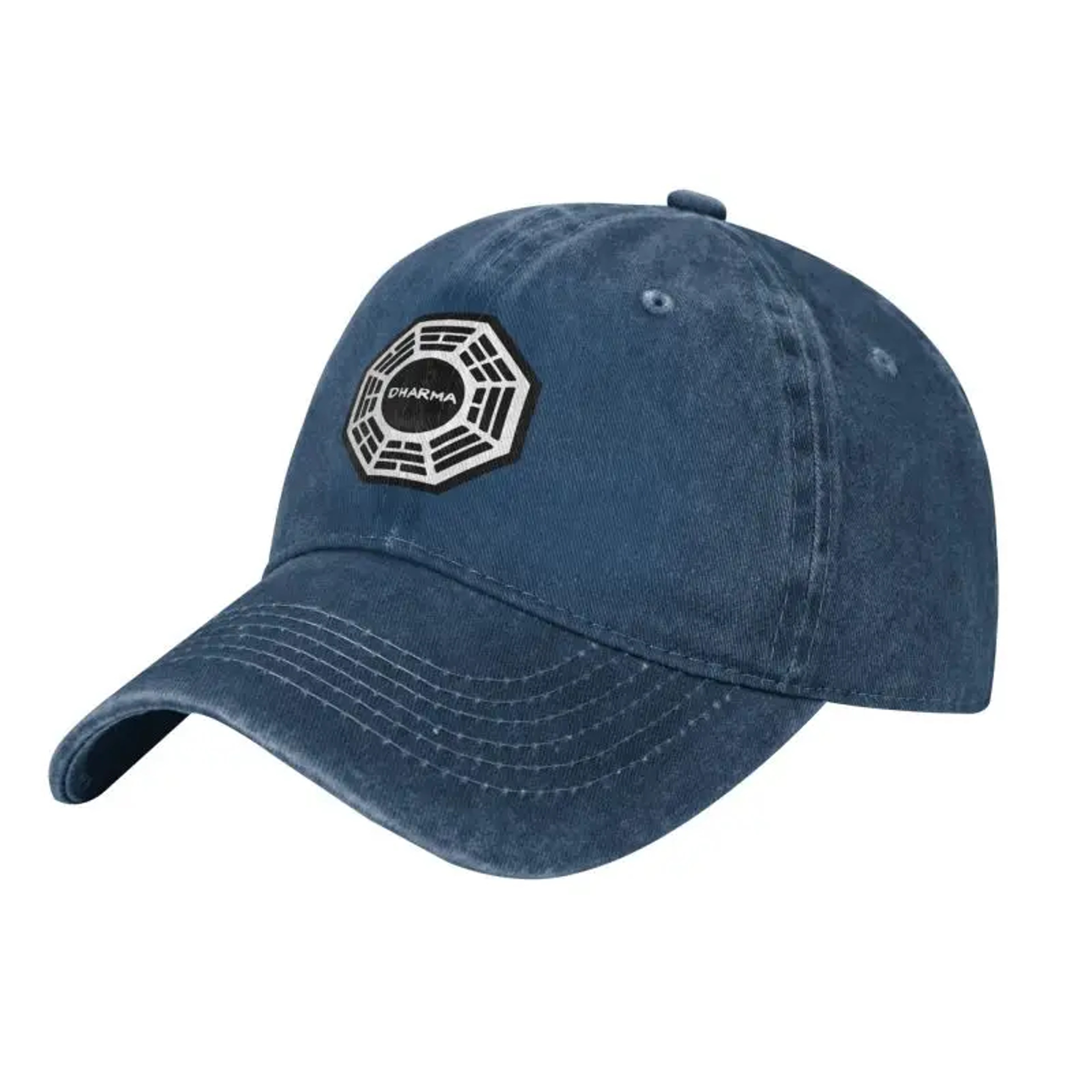 Dharma Initiative Logo Cowboy Hat, Vintage Adjustable Washed Cotton Golf Hat, Summer Sun Visor Baseball Caps for Men – view 13