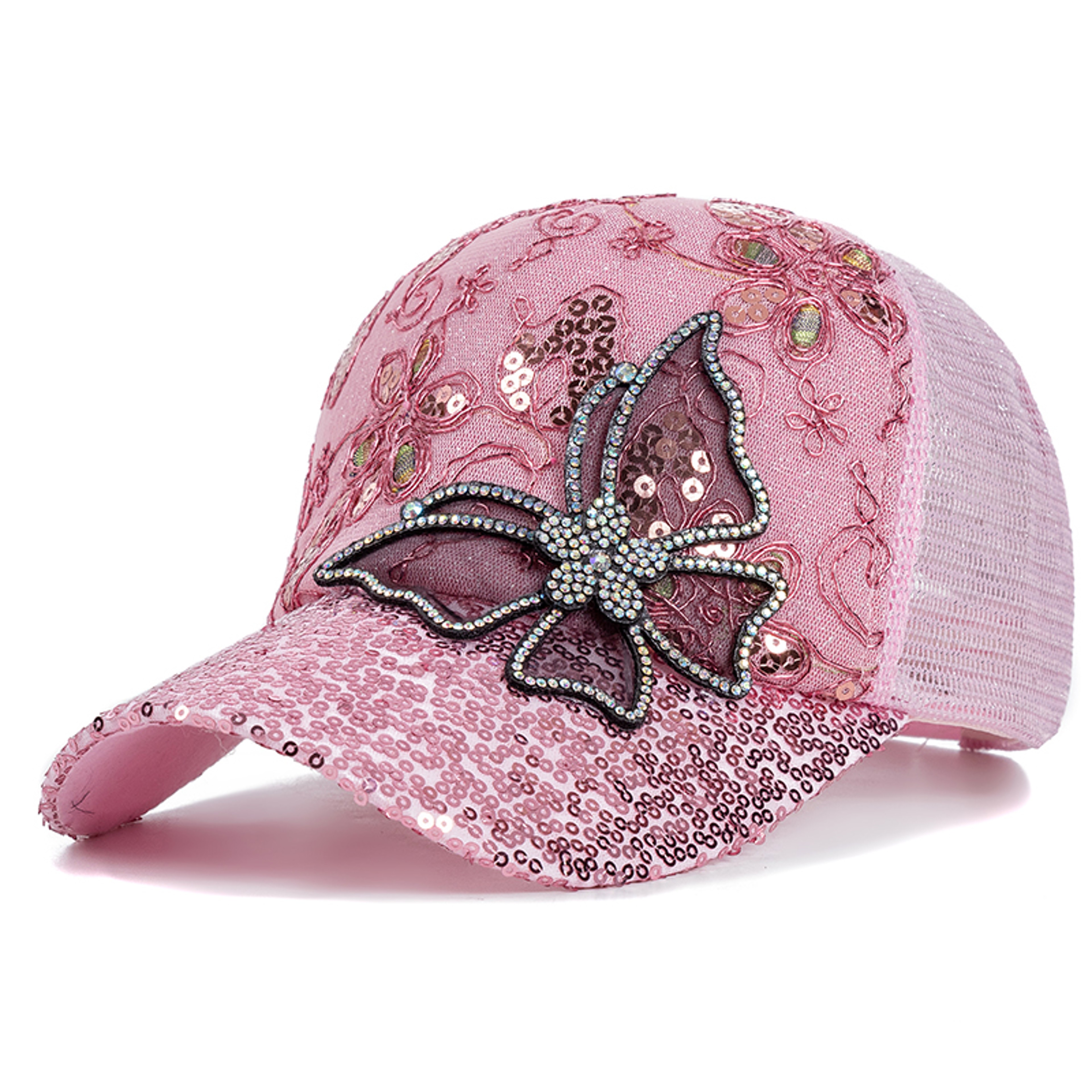 Butterfly Flower Pendant Baseball Cap, New Fashion Women Cap, Female Outdoor Adjustable Streetwear Summer Hat – view 7
