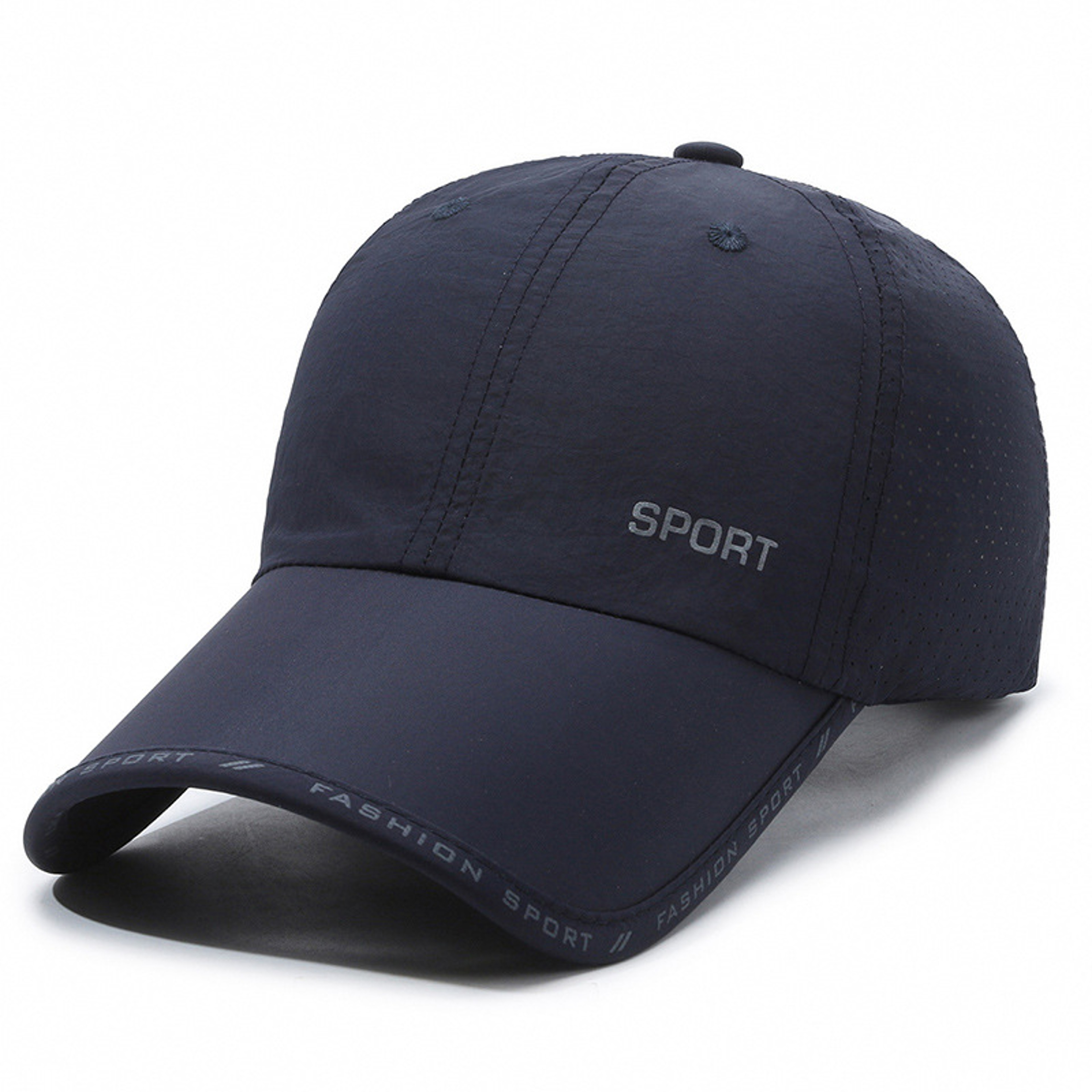 Sunscreen Breathable Quick Drying Solid Baseball Cap, Adjustable Outdoor Sports Hat for Cycling, Hiking, Fishing, Mens – view 10
