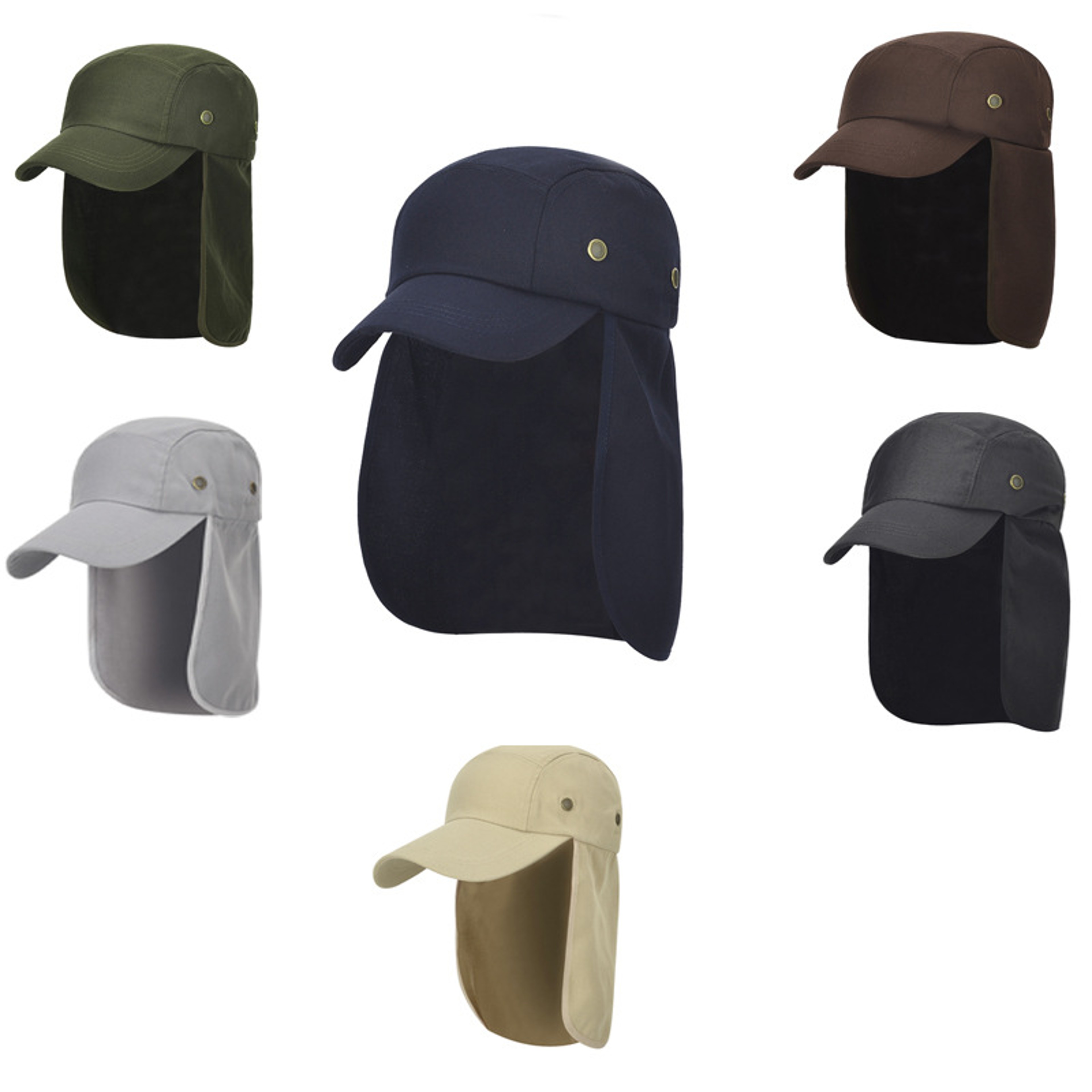 Outdoor Hiking Travelling Fishing Hat Sun Cap with Neck Flap for Men Women UV Protection Camping Boating – view 1