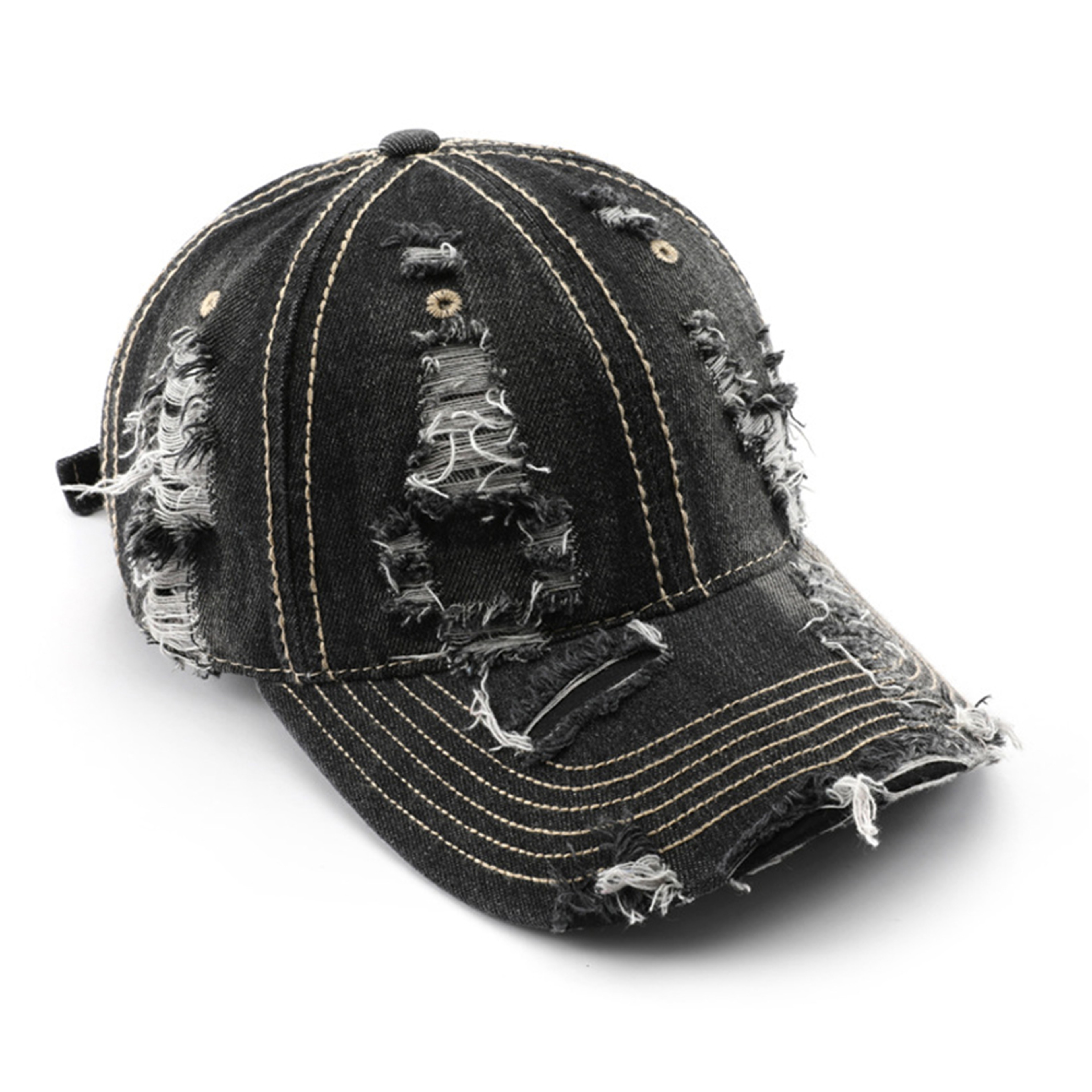 Vintage Washed Baseball Cap For Men Summer Streetwear Blue Denim Caps Luxury Brand Women Designer H 6