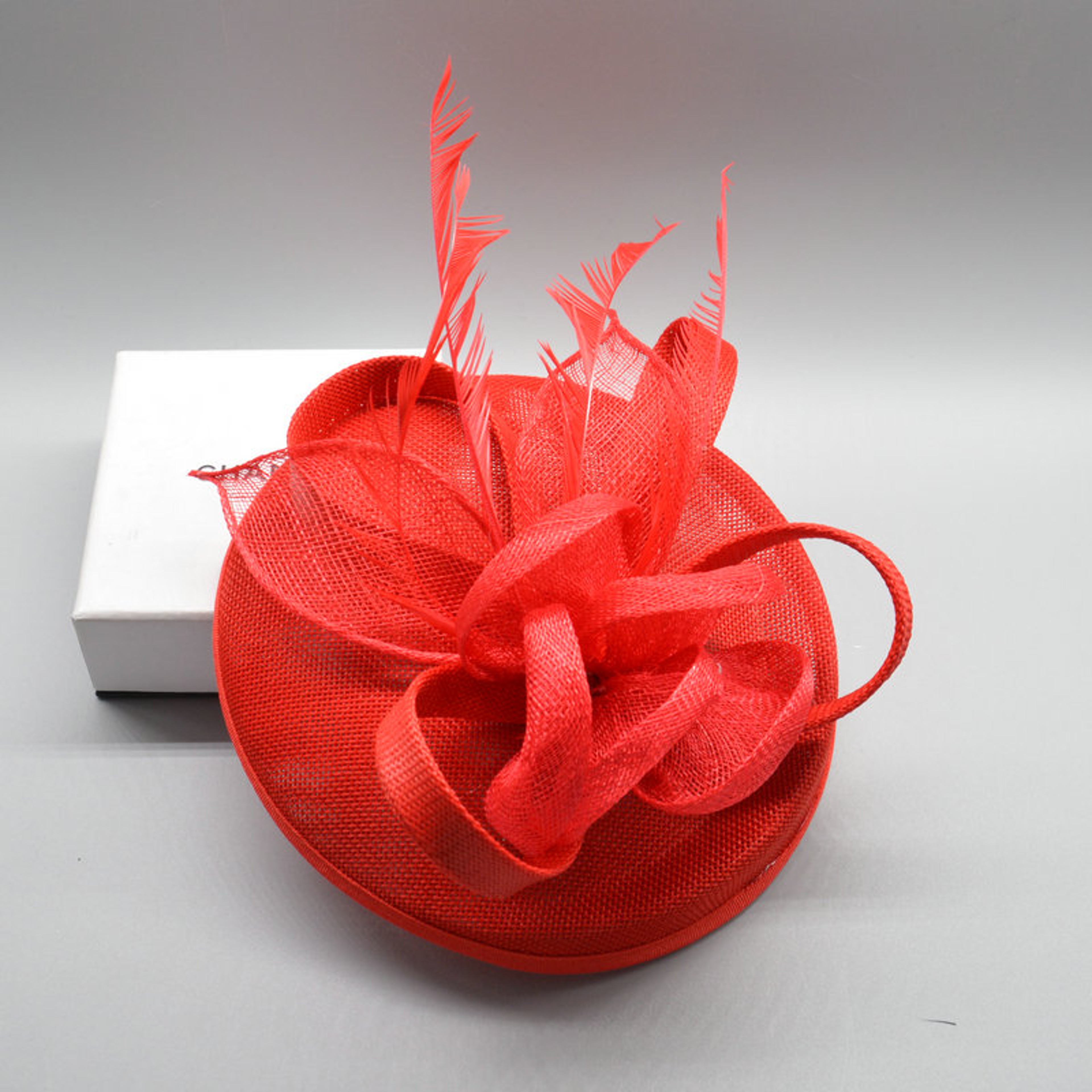 Elegant Women Wedding Fascinator Hat, Fashion Party Church Headpiece, Cocktail Feather Pillbox Headwear Hair Accessories – view 12