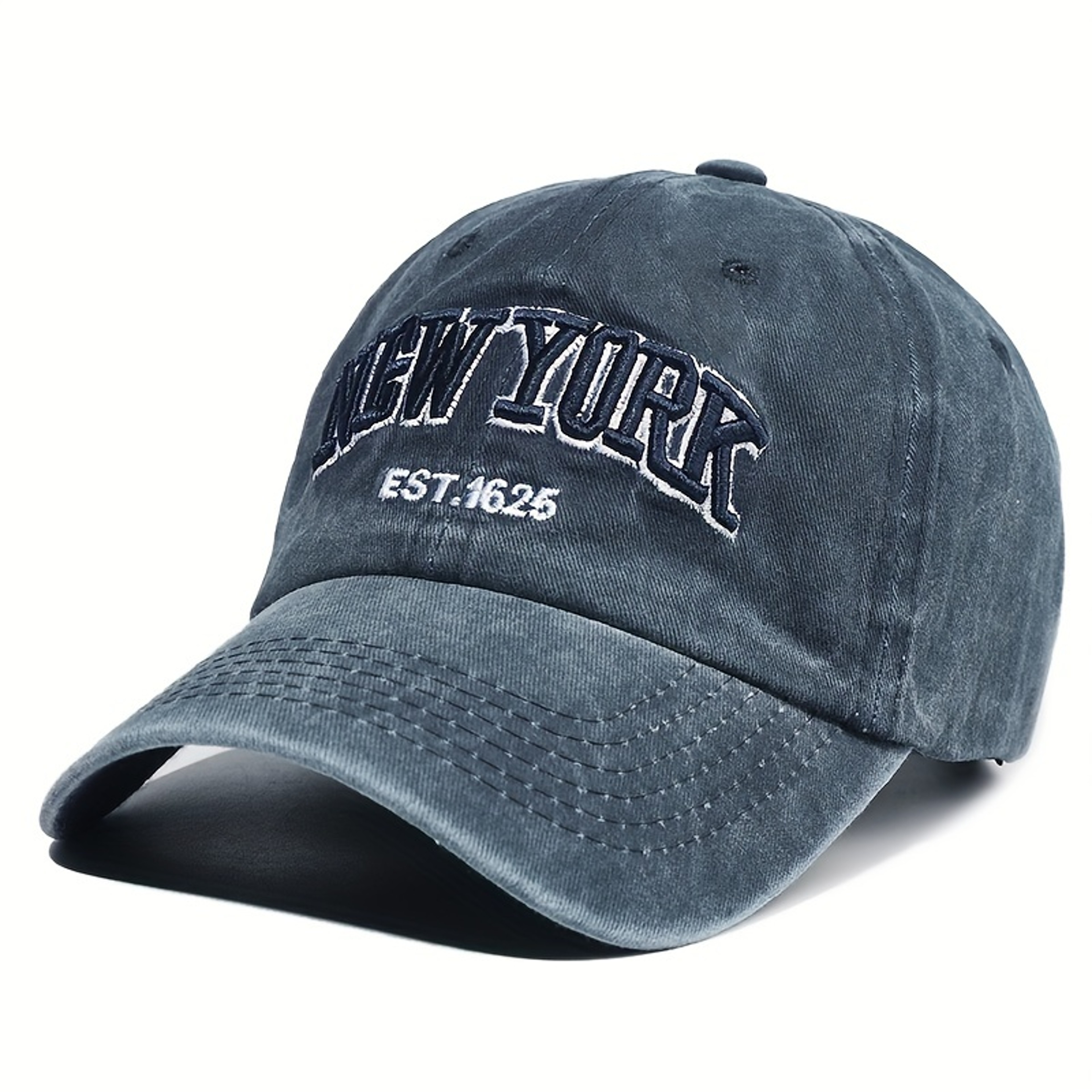 Adjustable Water Washed Baseball Cap Embroidered Letter Retro Duckbill Hat For Men And Women 1