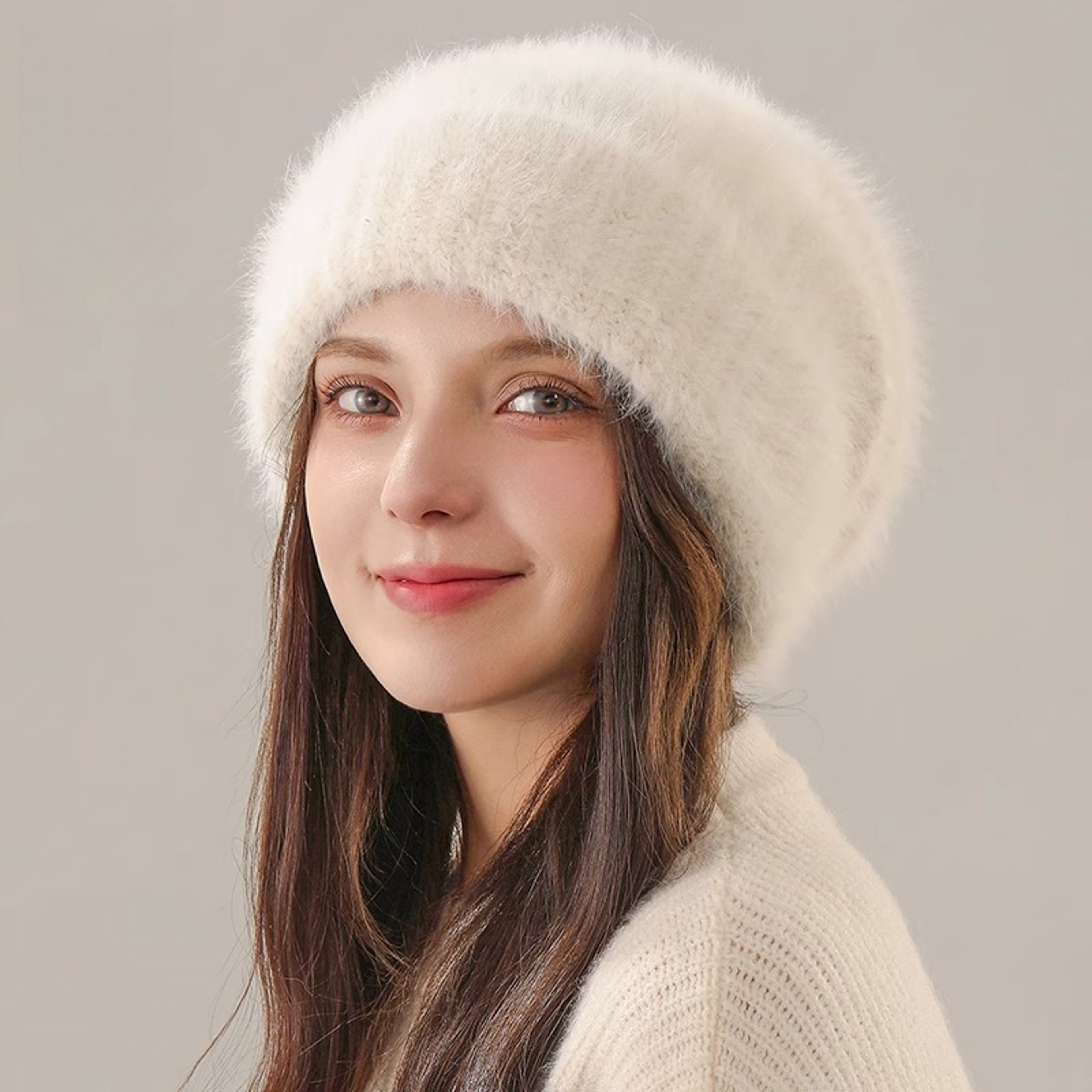 Leisure Warm Elastic Beanie 1pc Women Winter Knit Hat Multifunctional Skull Cap For Ski And Valenti 0