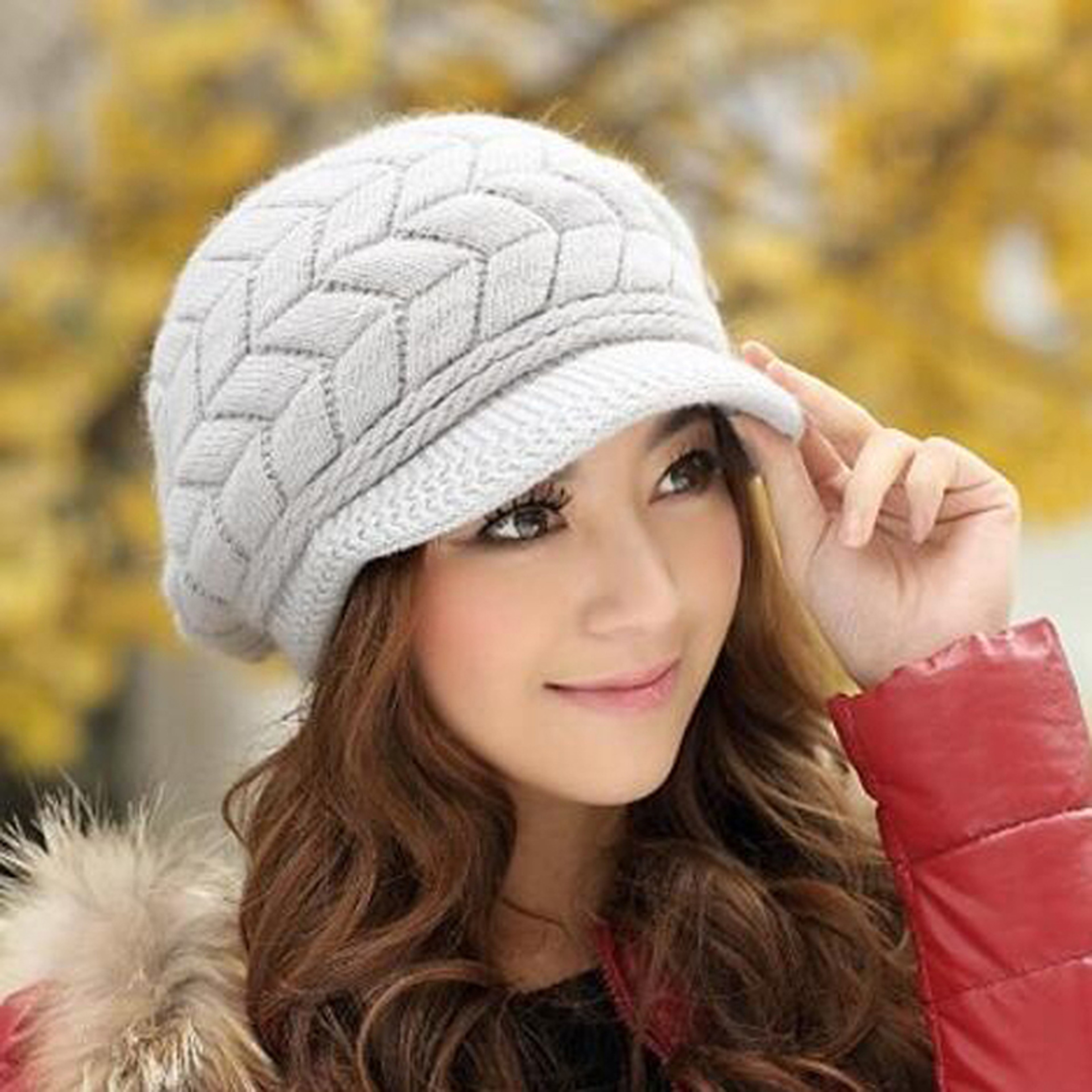 Winter Women Fashion Warm Beret Knit Crochet Beanie Hat Braided Baggy Ski Cap 5