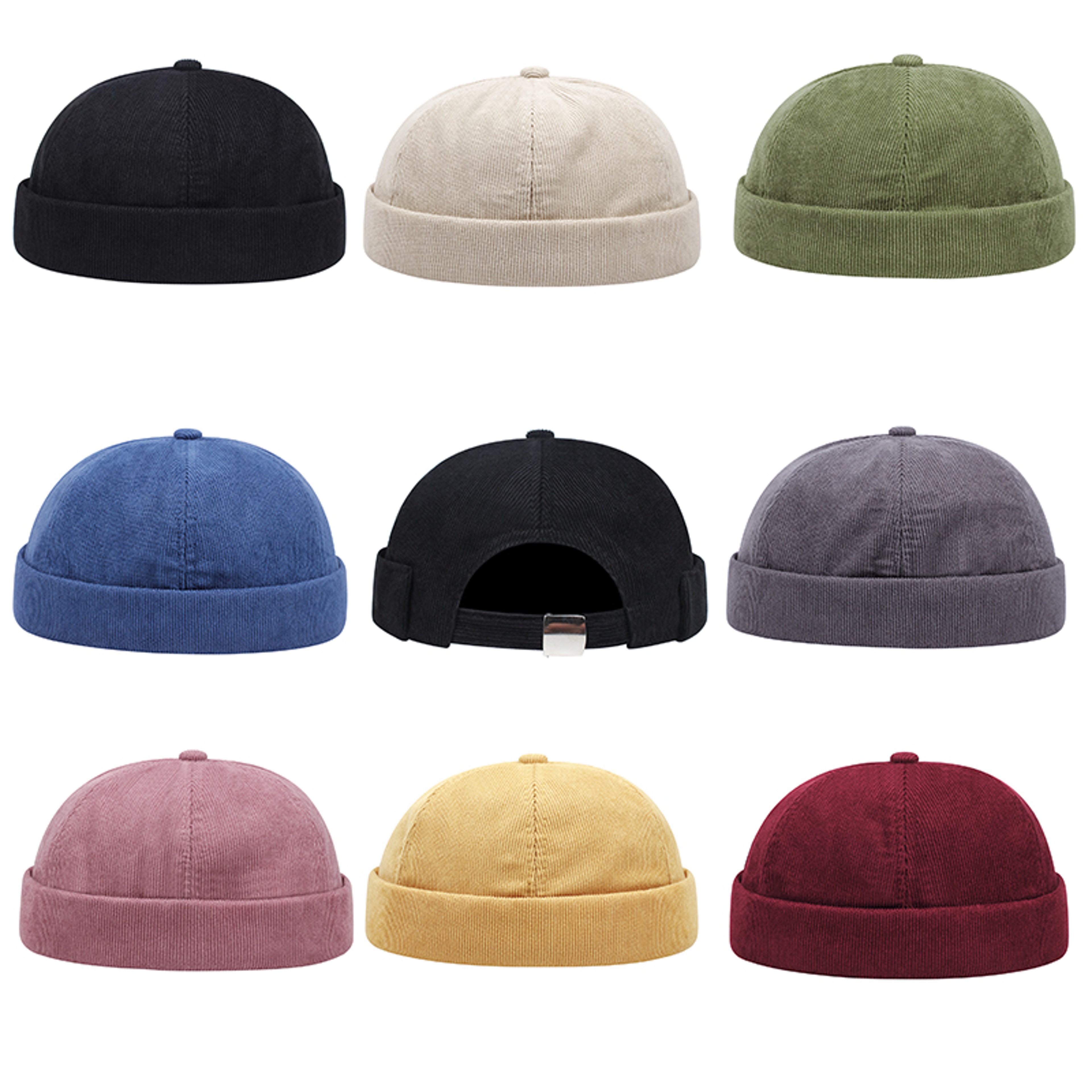 Minimalist Corduroy Solid Color Brimless Hat, New Fashion Casual Unisex Beanie, Autumn Winter Windproof Style. – view 1