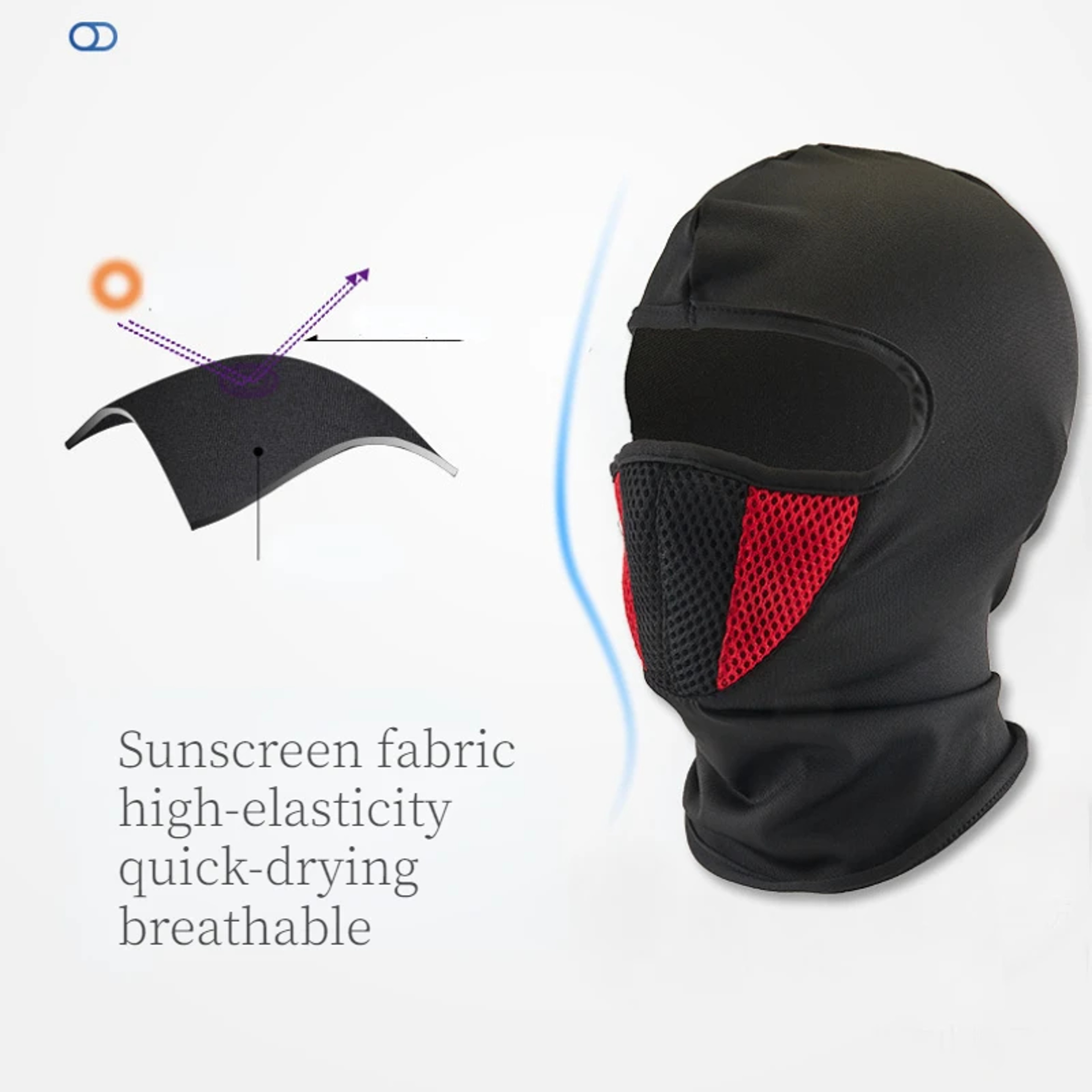Motorcycle Balaclava Breathable, Full Face Mask Cycling, Windproof Headgear, Outdoor Sports Men CS Mask, Head Cover Hat. – view 2