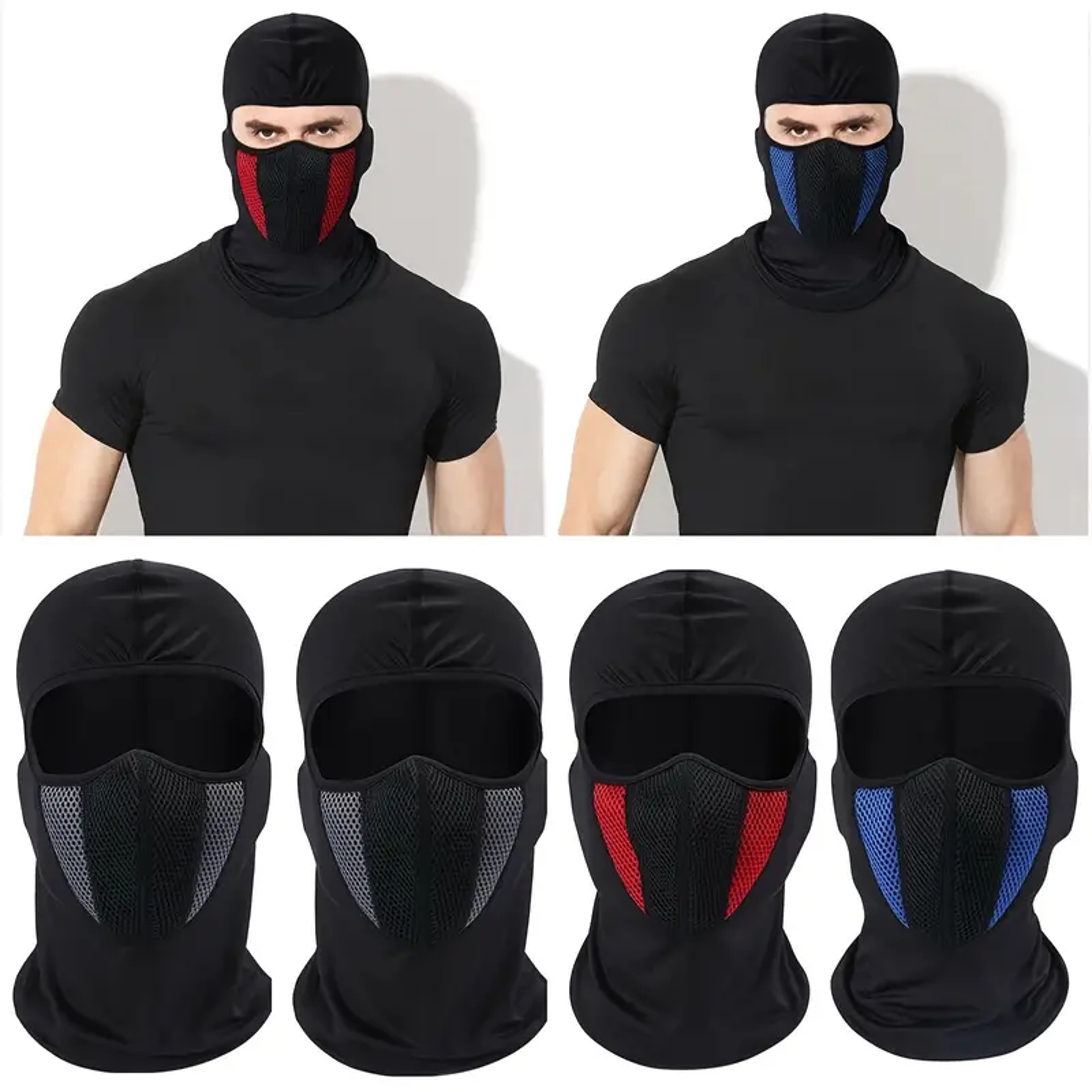 Motorcycle Balaclava Breathable, Full Face Mask Cycling, Windproof Headgear, Outdoor Sports Men CS Mask, Head Cover Hat. – view 6
