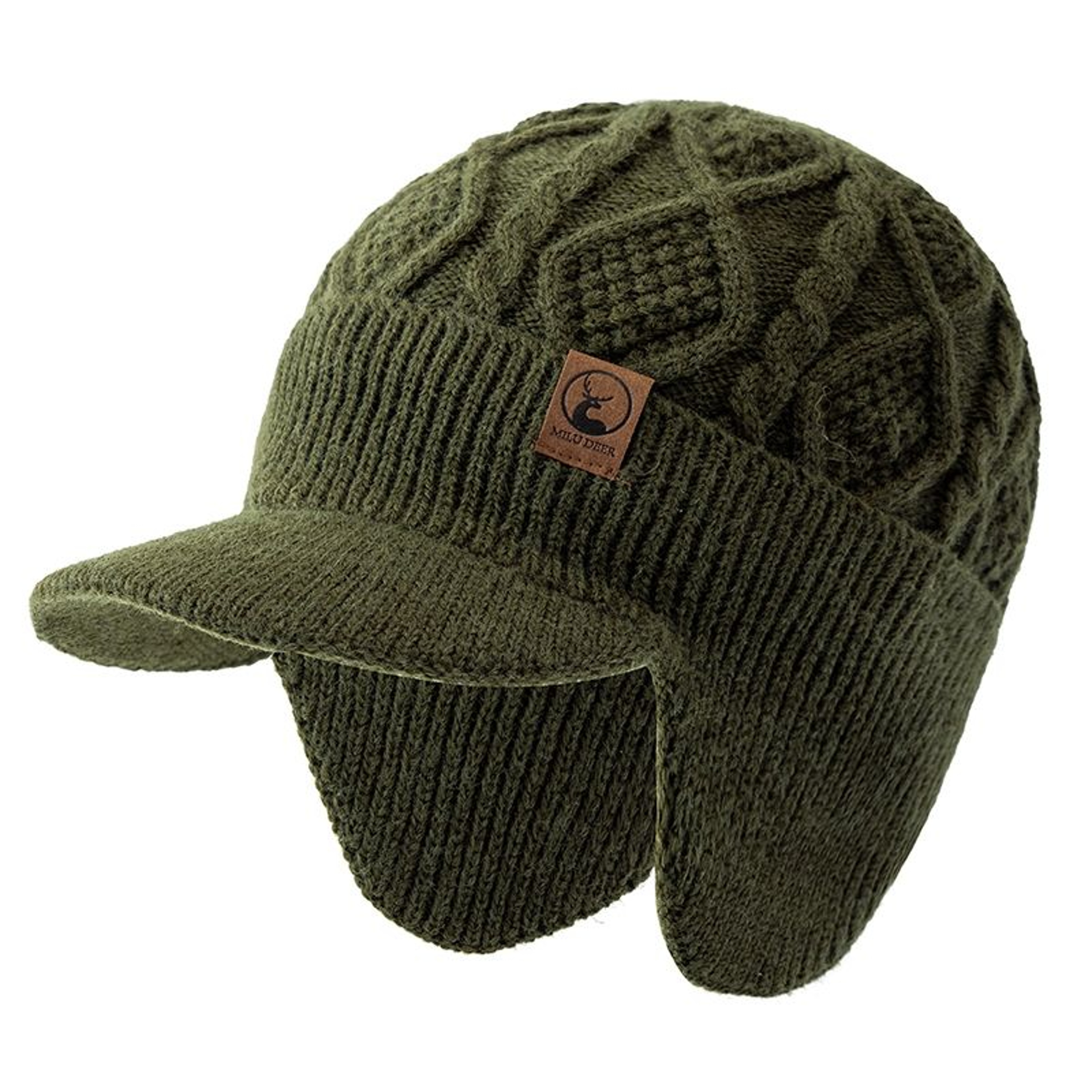 Winter Earflap Beanie For Cold Wind Protection Thick Knit Hat With Plush Lining 9