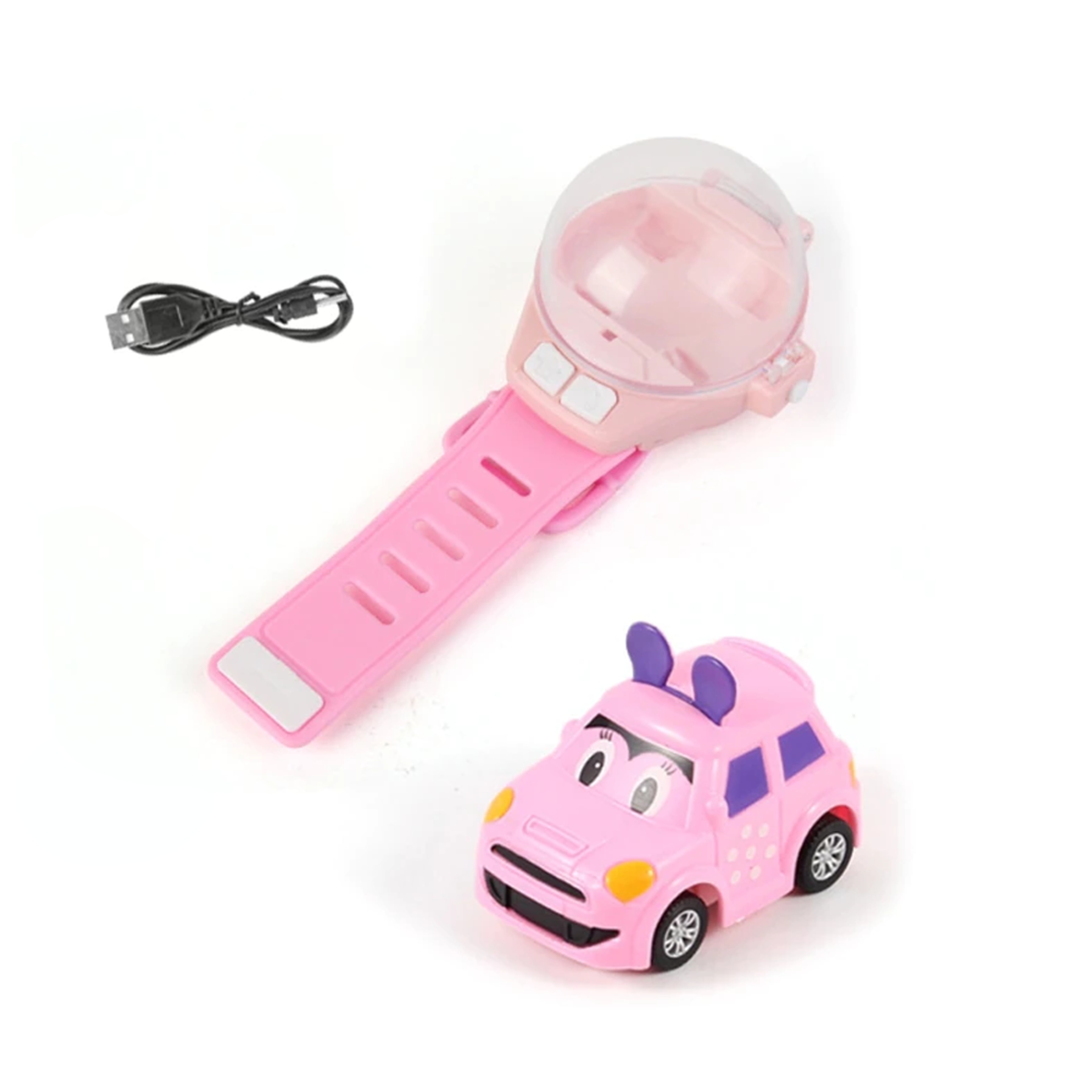 Mini Remote Control Watch Car Pink 2