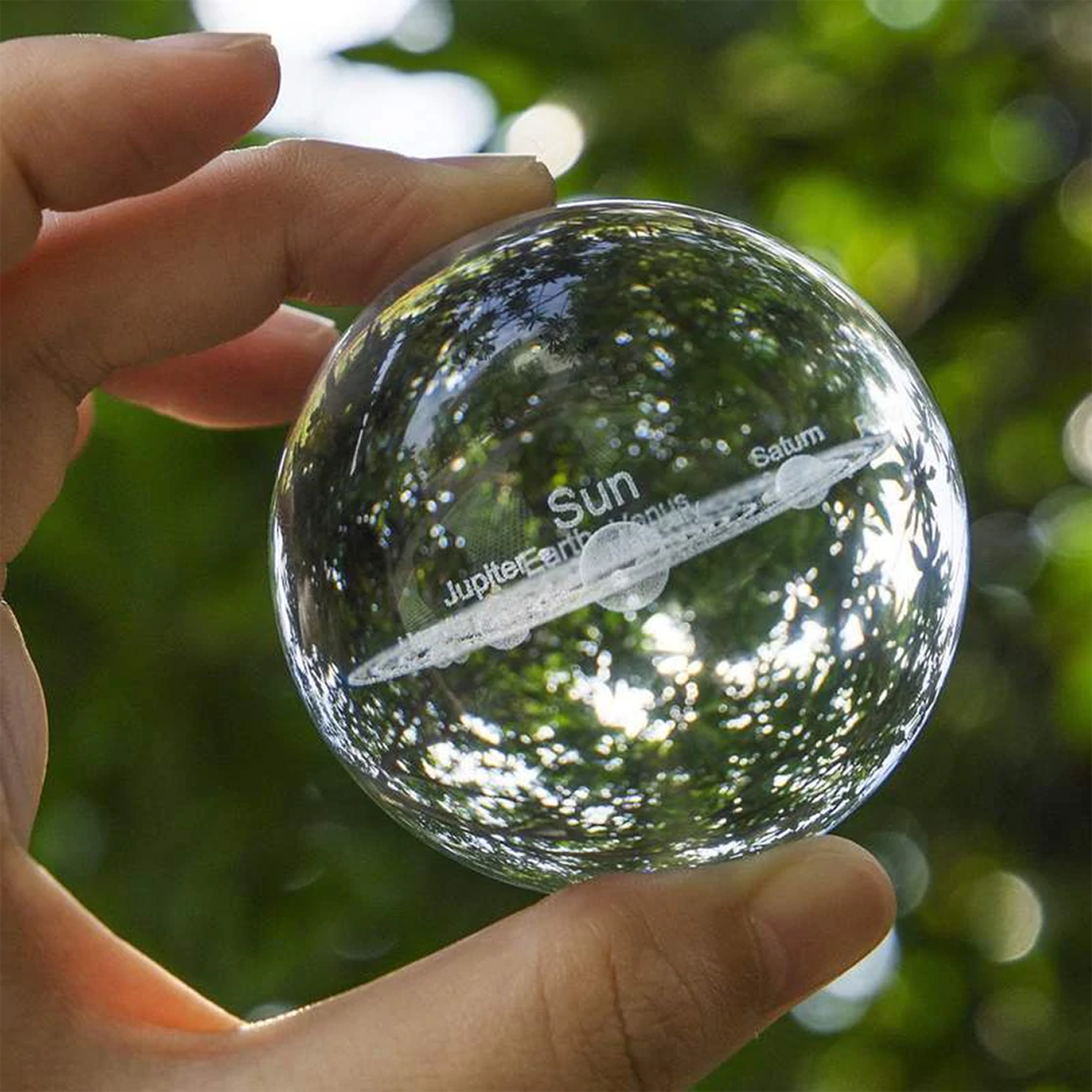 Engraved Solar System Sphere 6