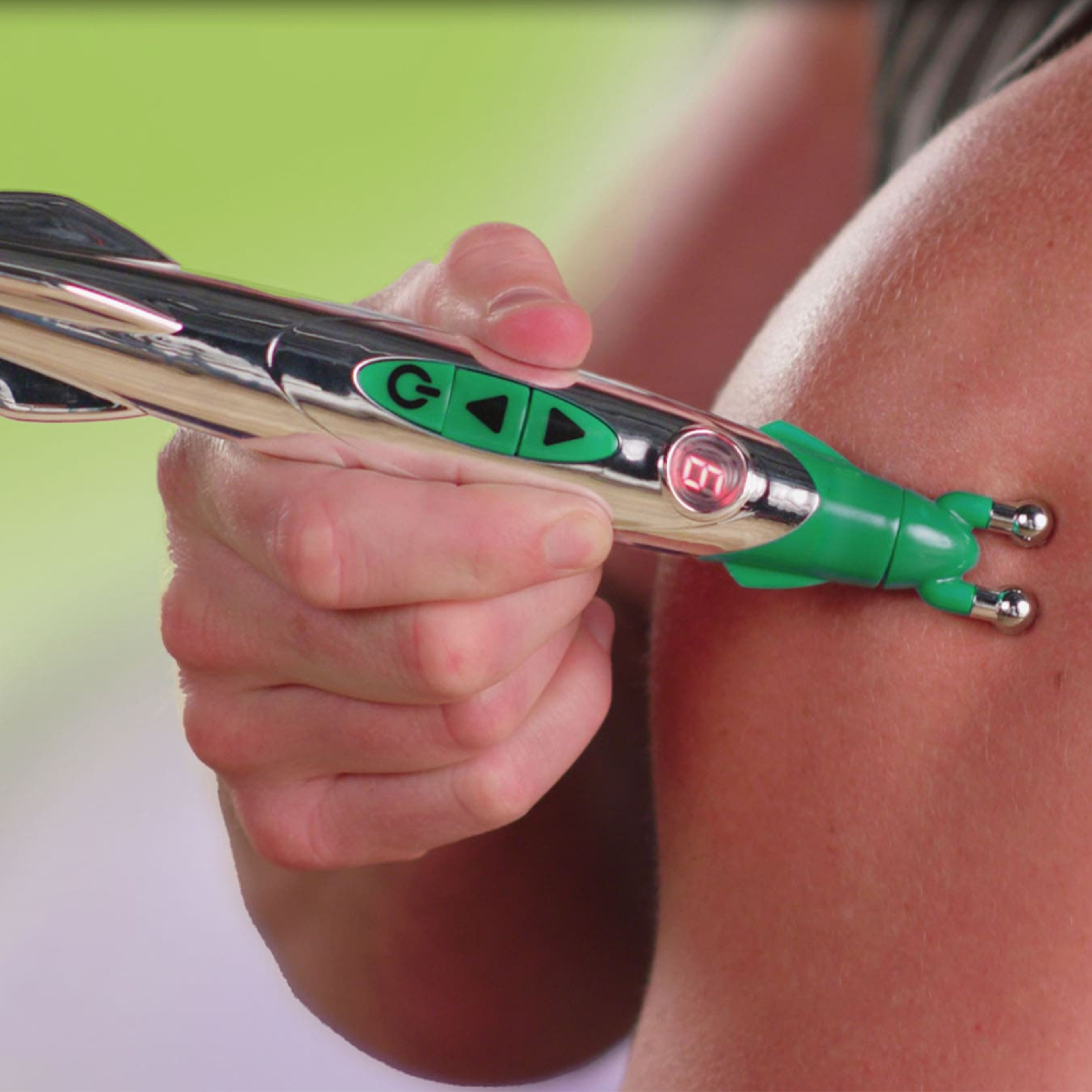 Meridian Electric Massage Pen relieving back pain
