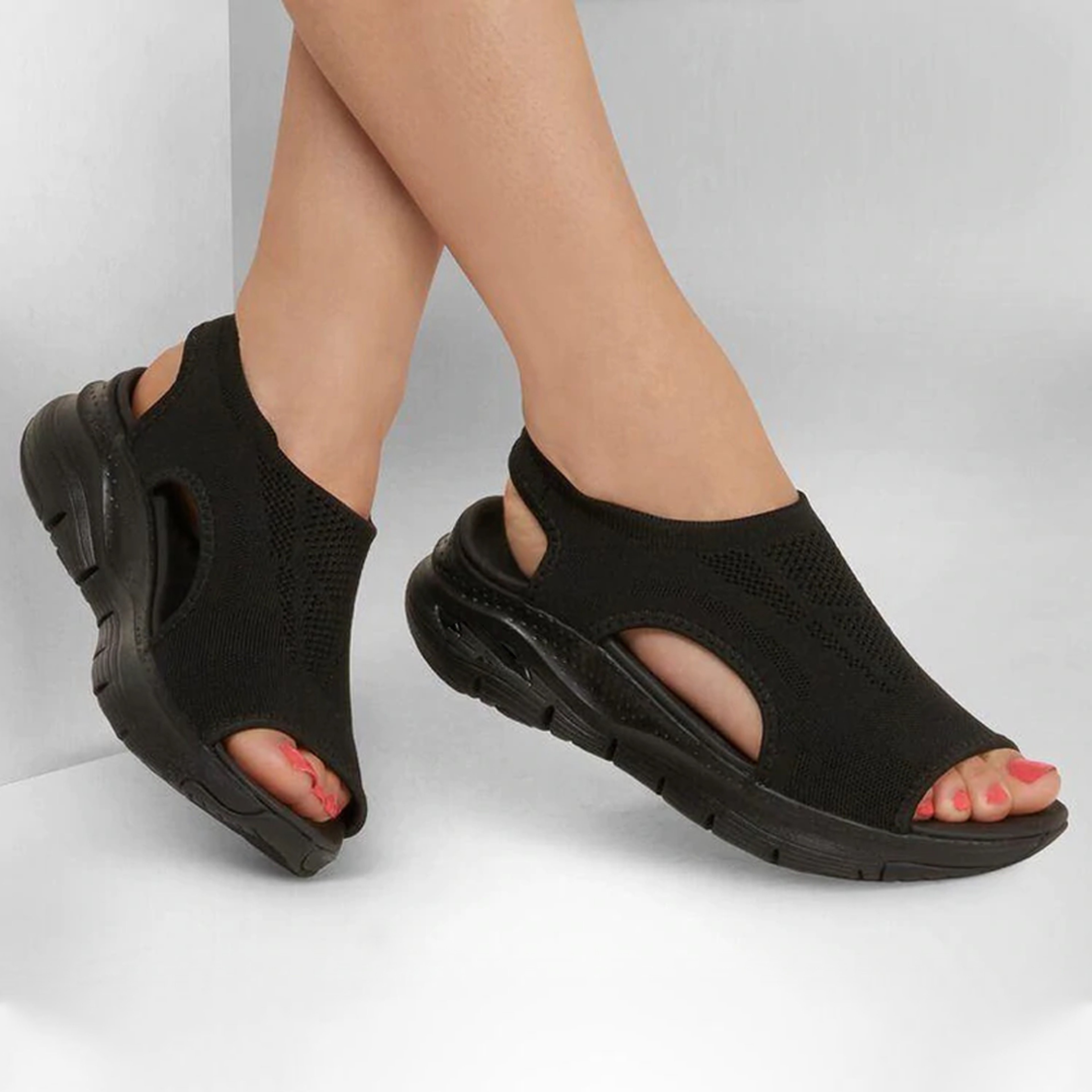 Breathable mesh upper washable orthopedic sandals