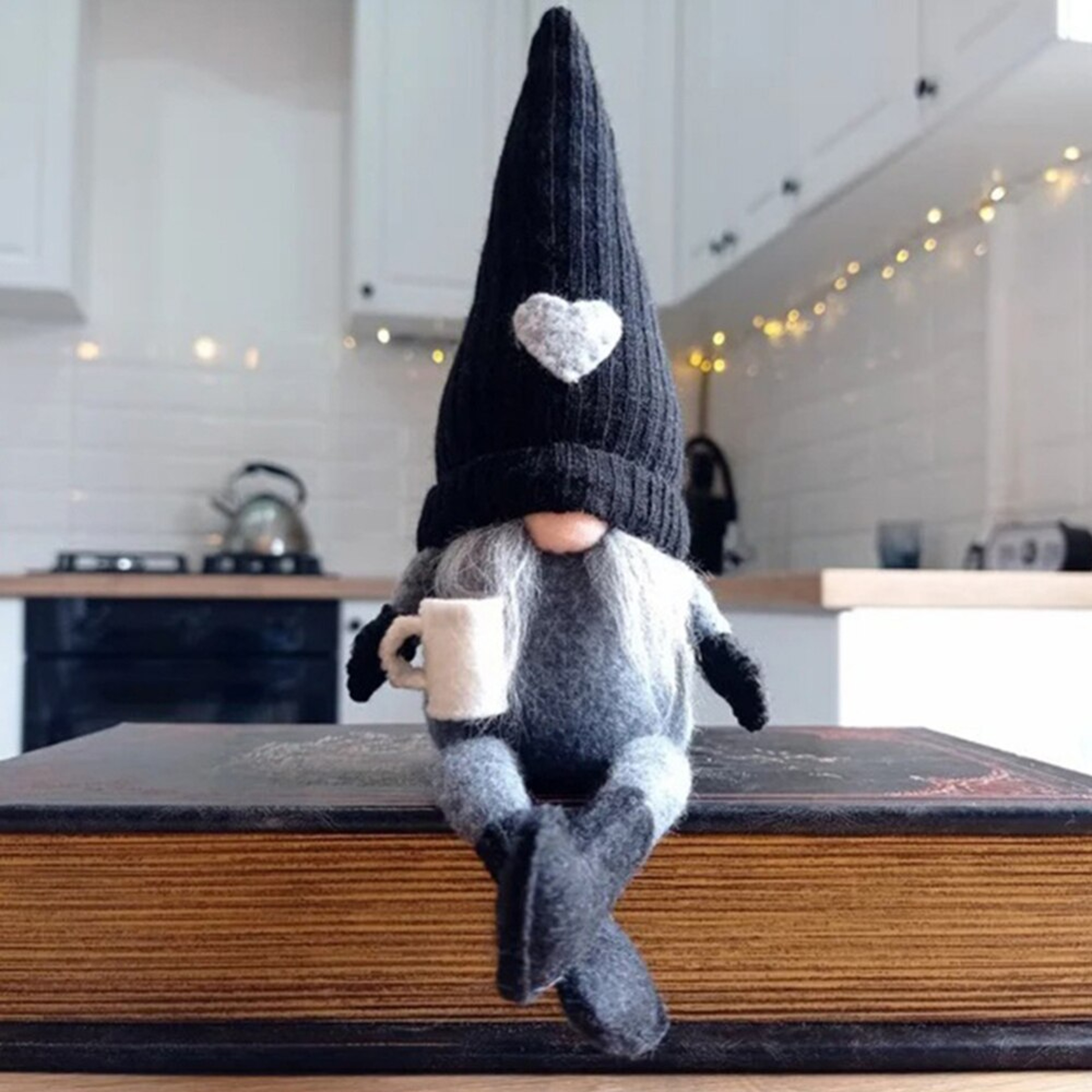 personalized coffee lover gift handmade gnome