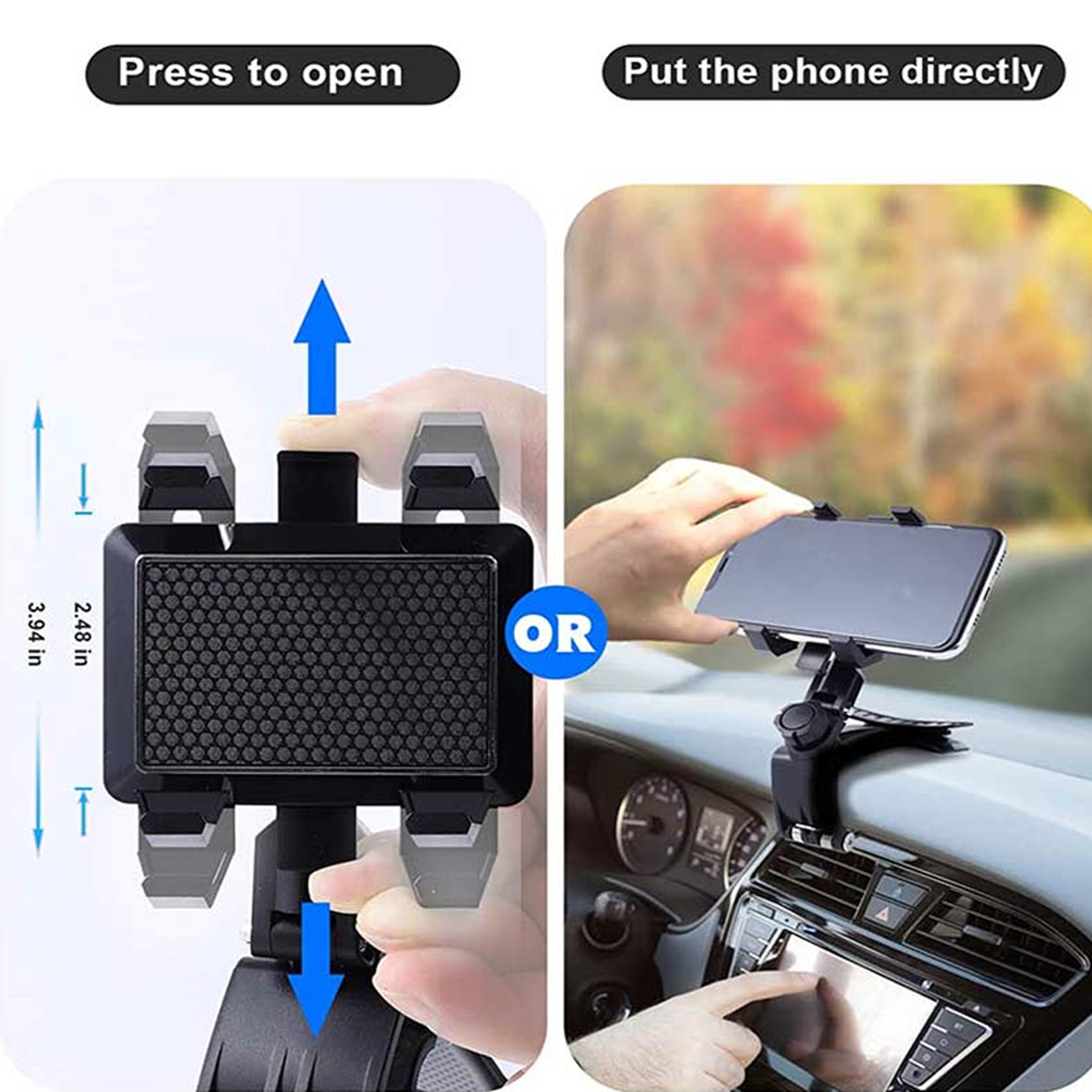 1200 Degree Rotation Universal Car Phone Holder 6