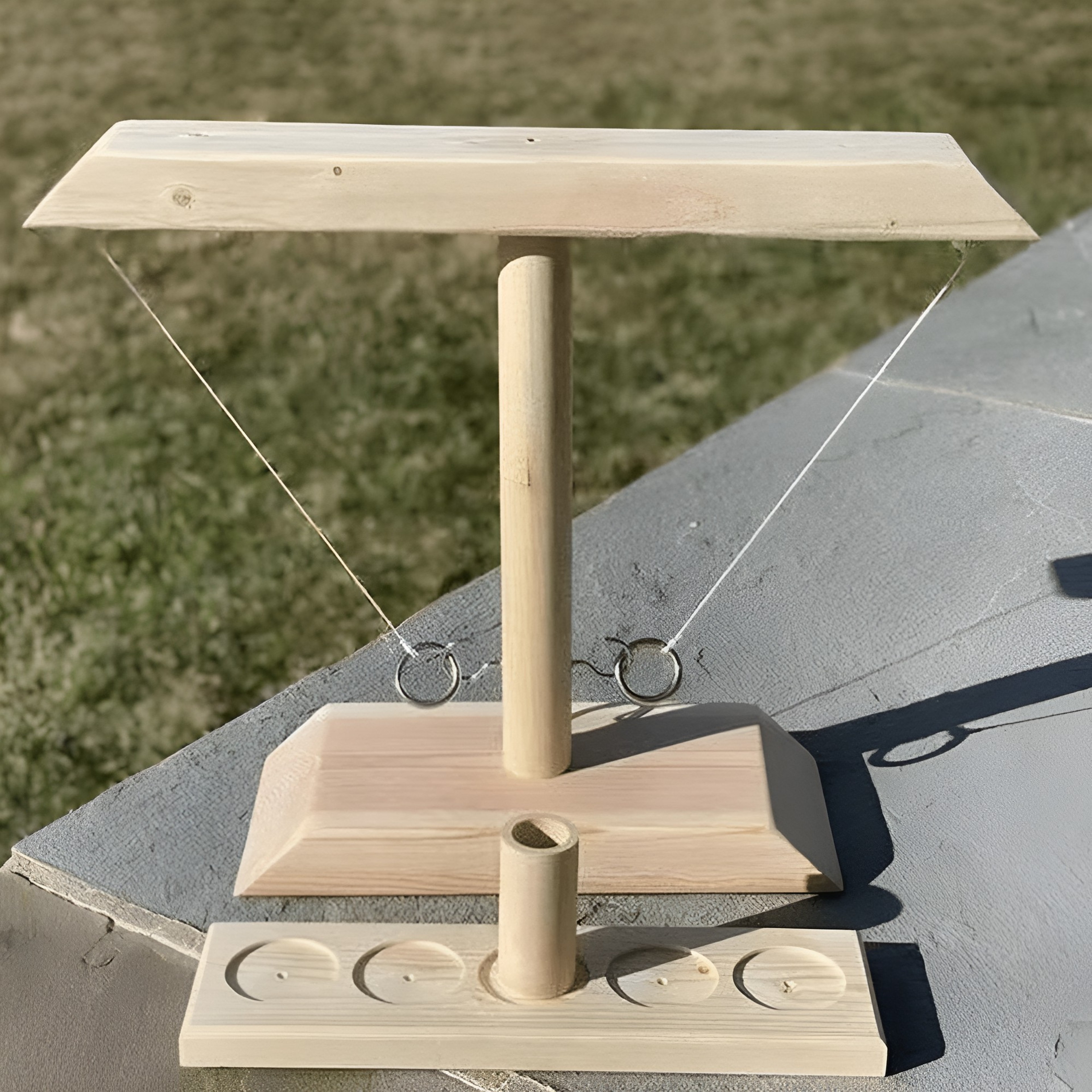 HOOKS! Handmade Wooden Ring Toss Game 1