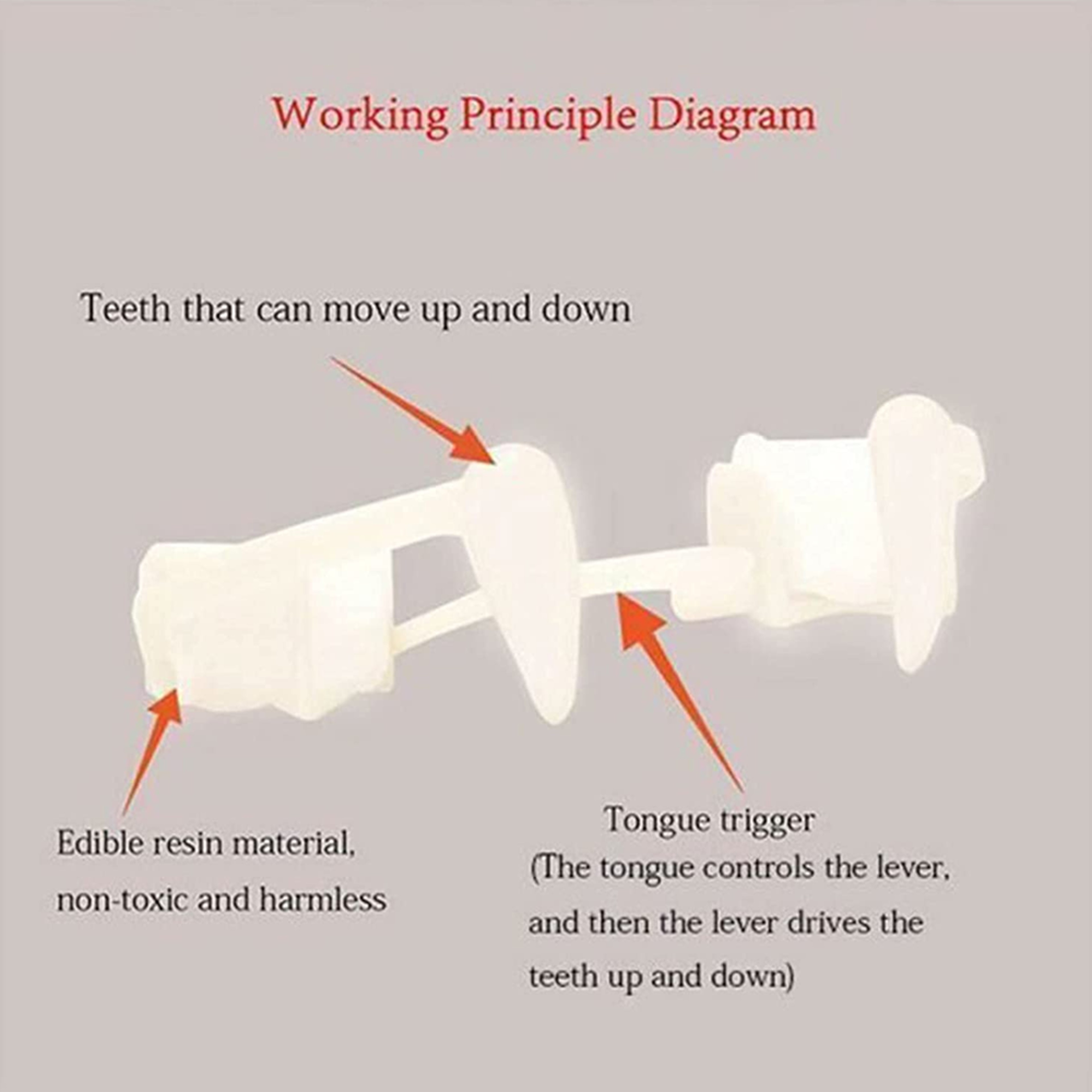 Safe retractable vampire teeth for kids