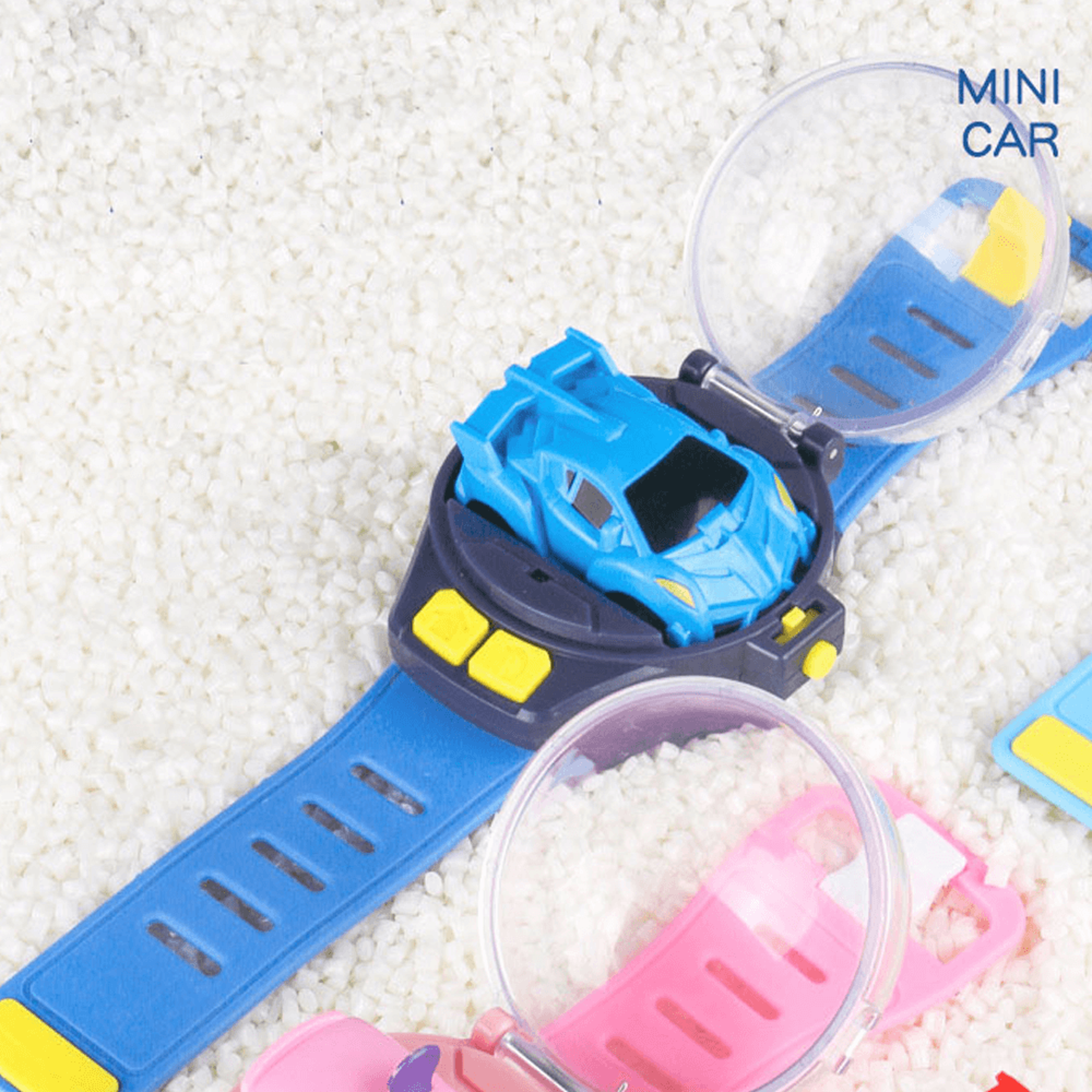 Children Watch Remote Control Toy Car Blue 2