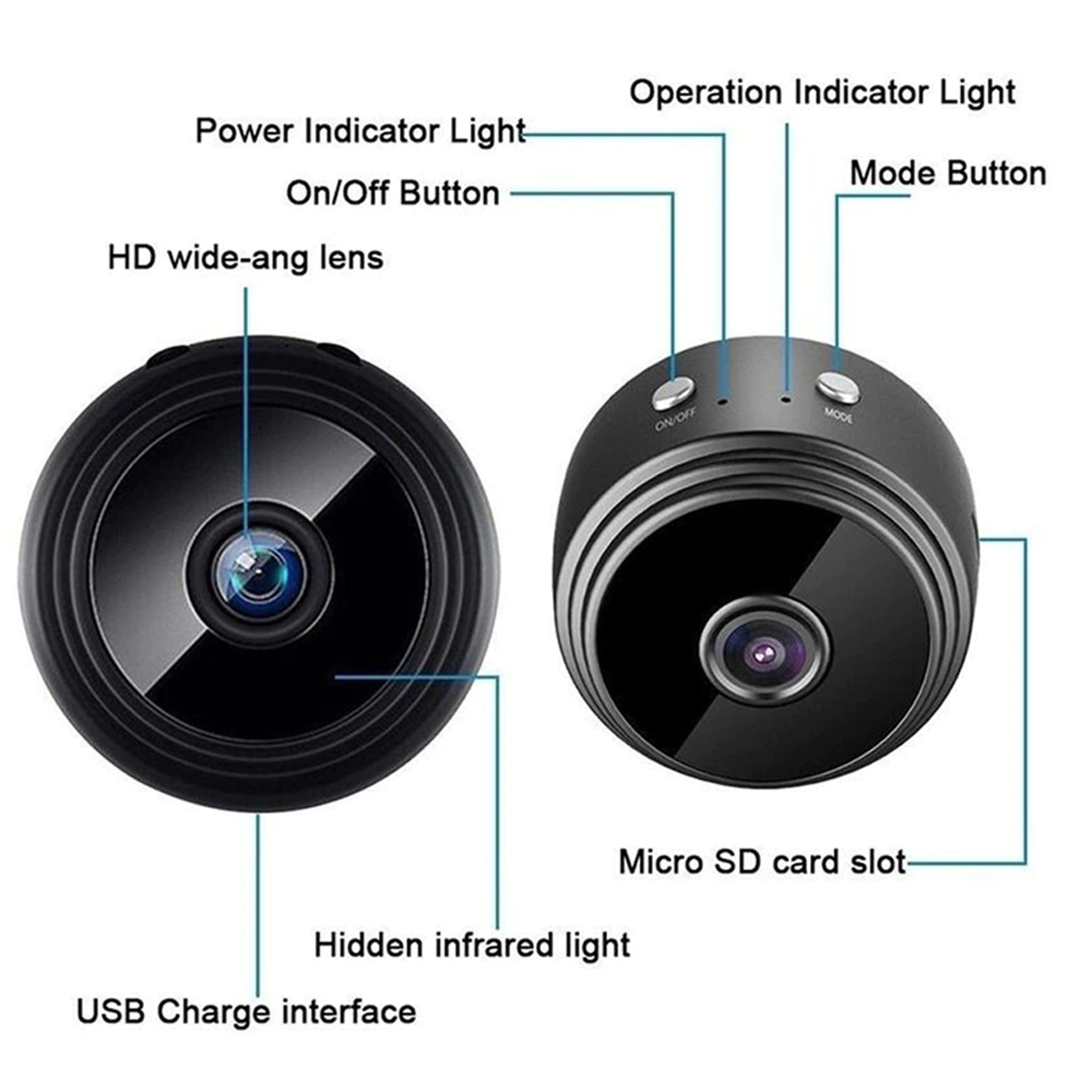 1080P HD Surveillance Camera Recorder 6