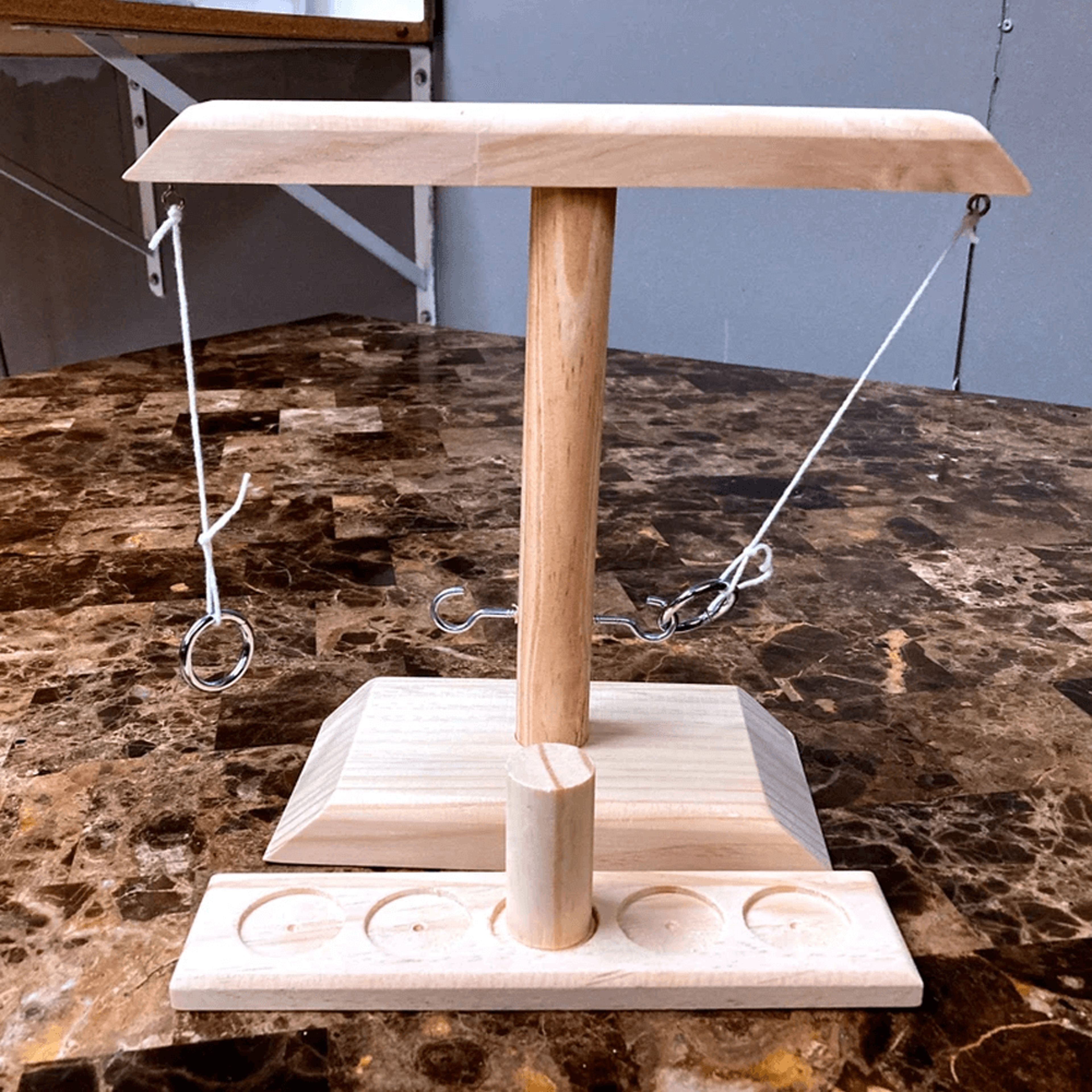 Wooden Ring Hook Tossing Game 1