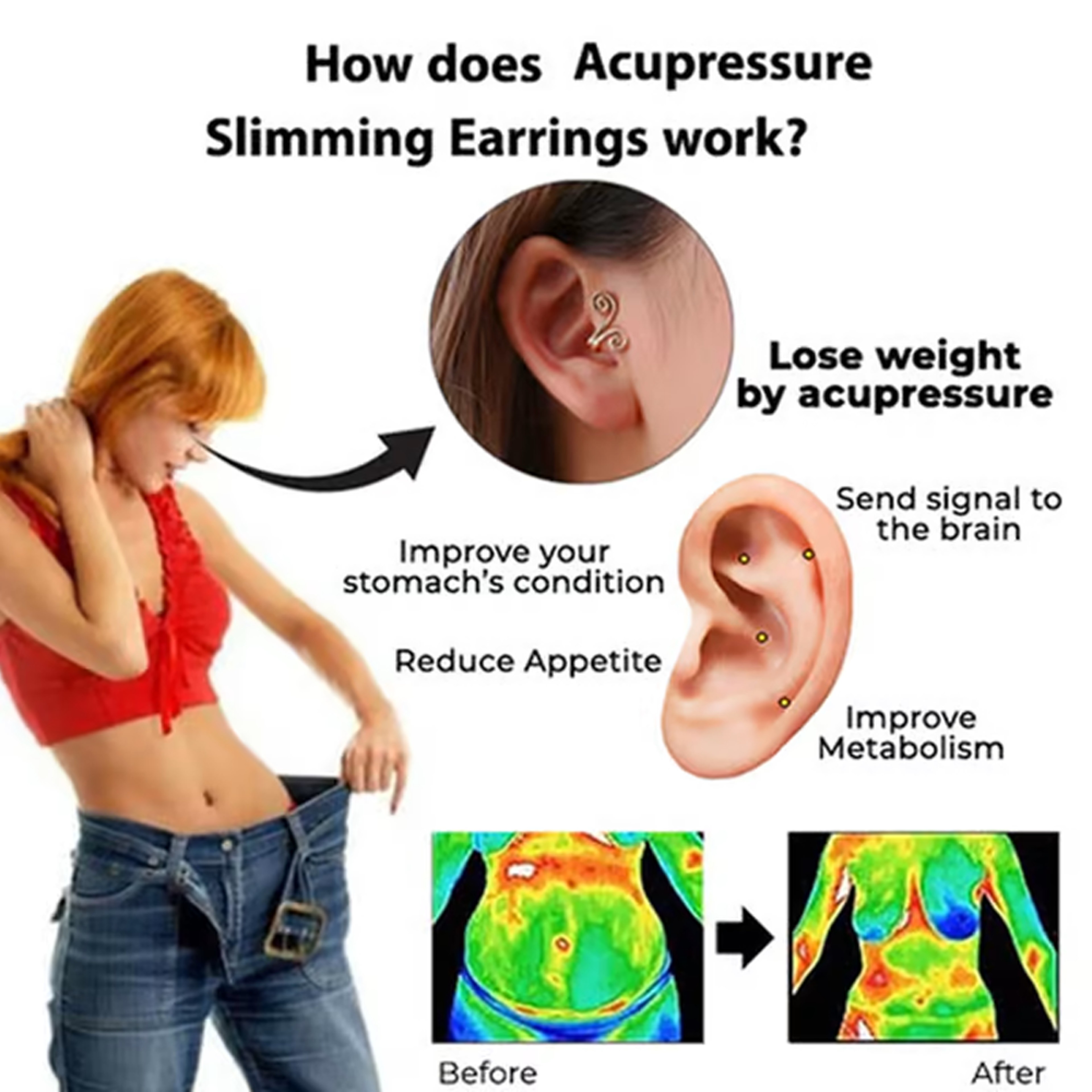 Hypoallergenic NonPierced Slimming Ear Accessories