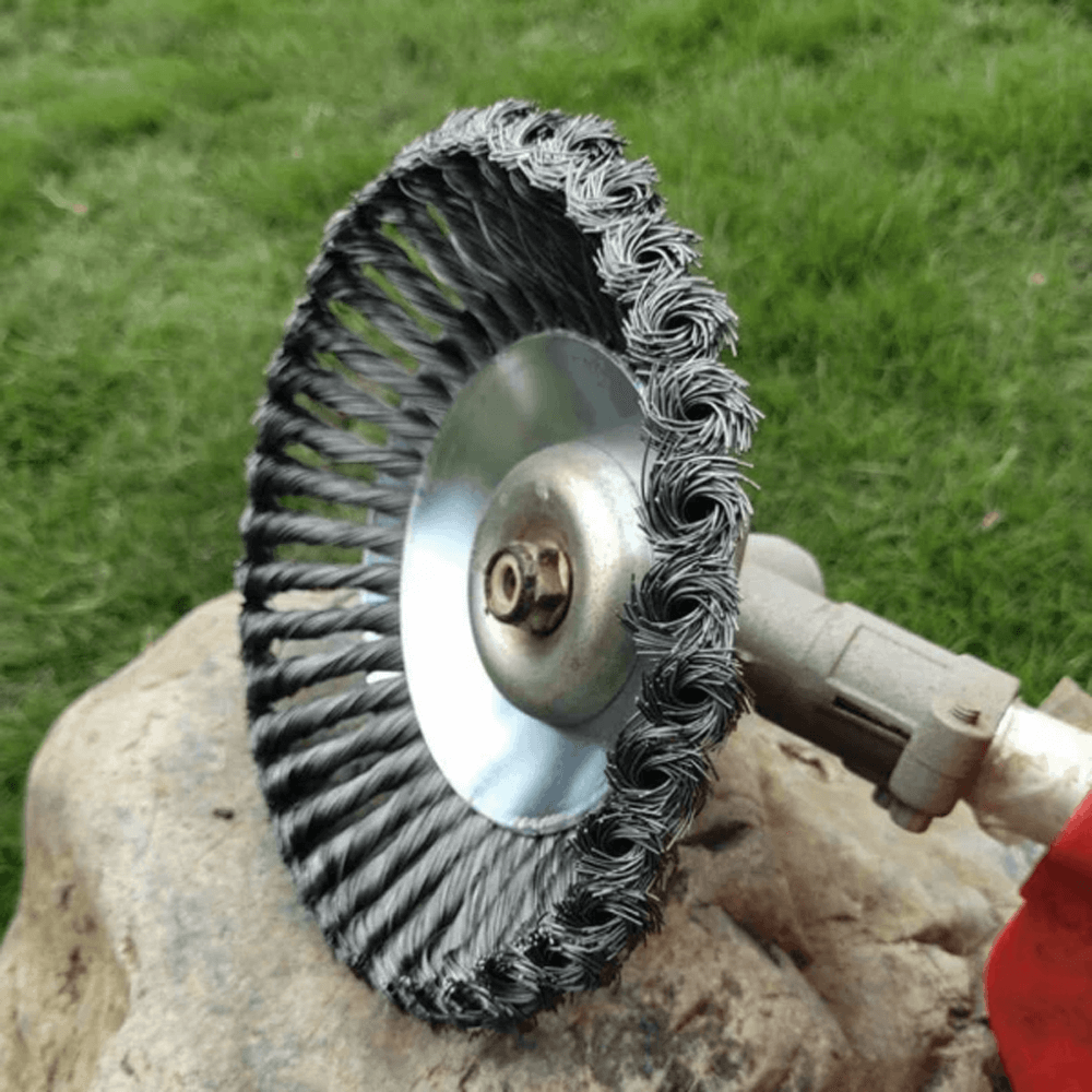 Durable Weed Trimmer Head | Easy To Clean And Maintain Steel Wire Weed Brush 2
