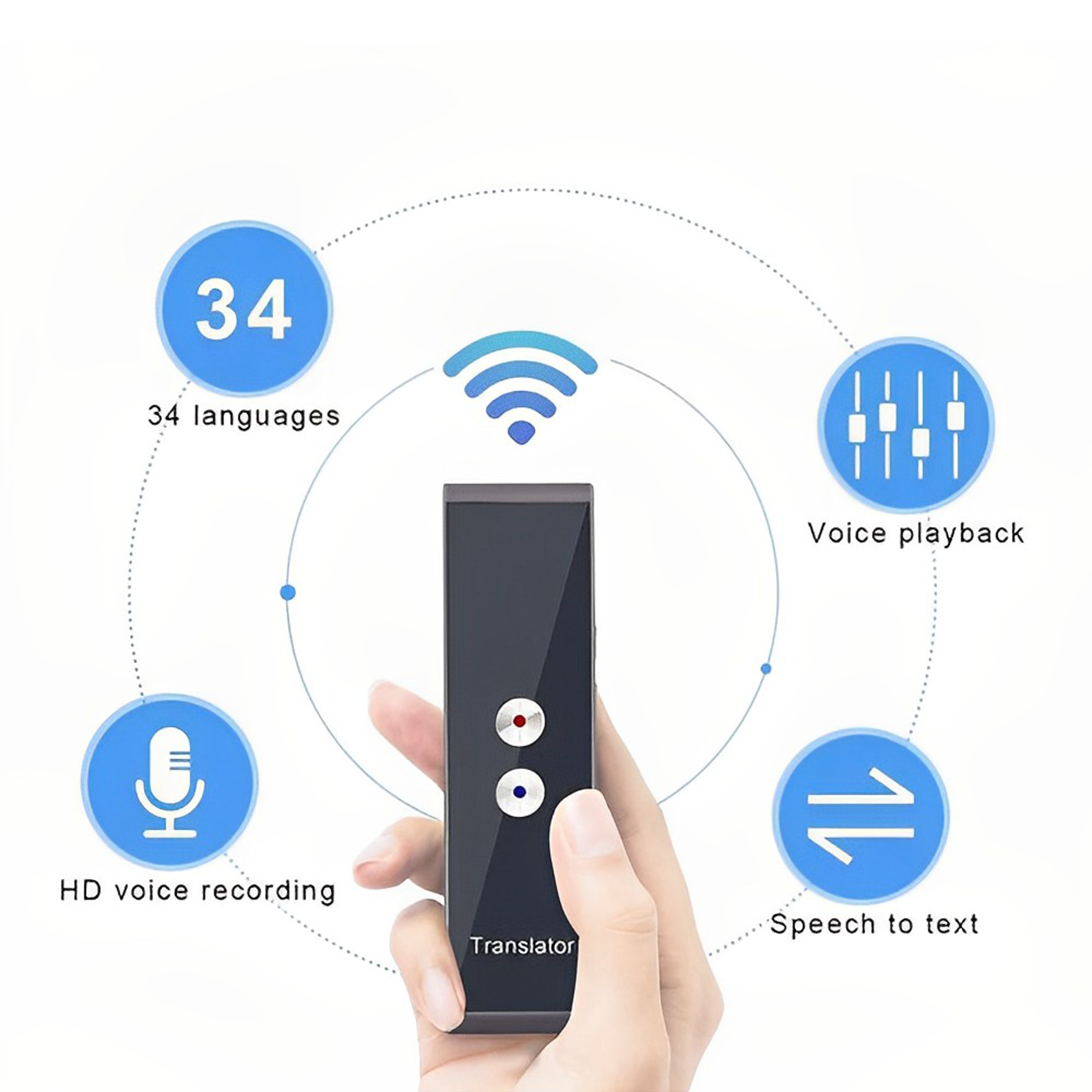 Handheld & Portable Multi-Language Portable Smart Voice Translator 5