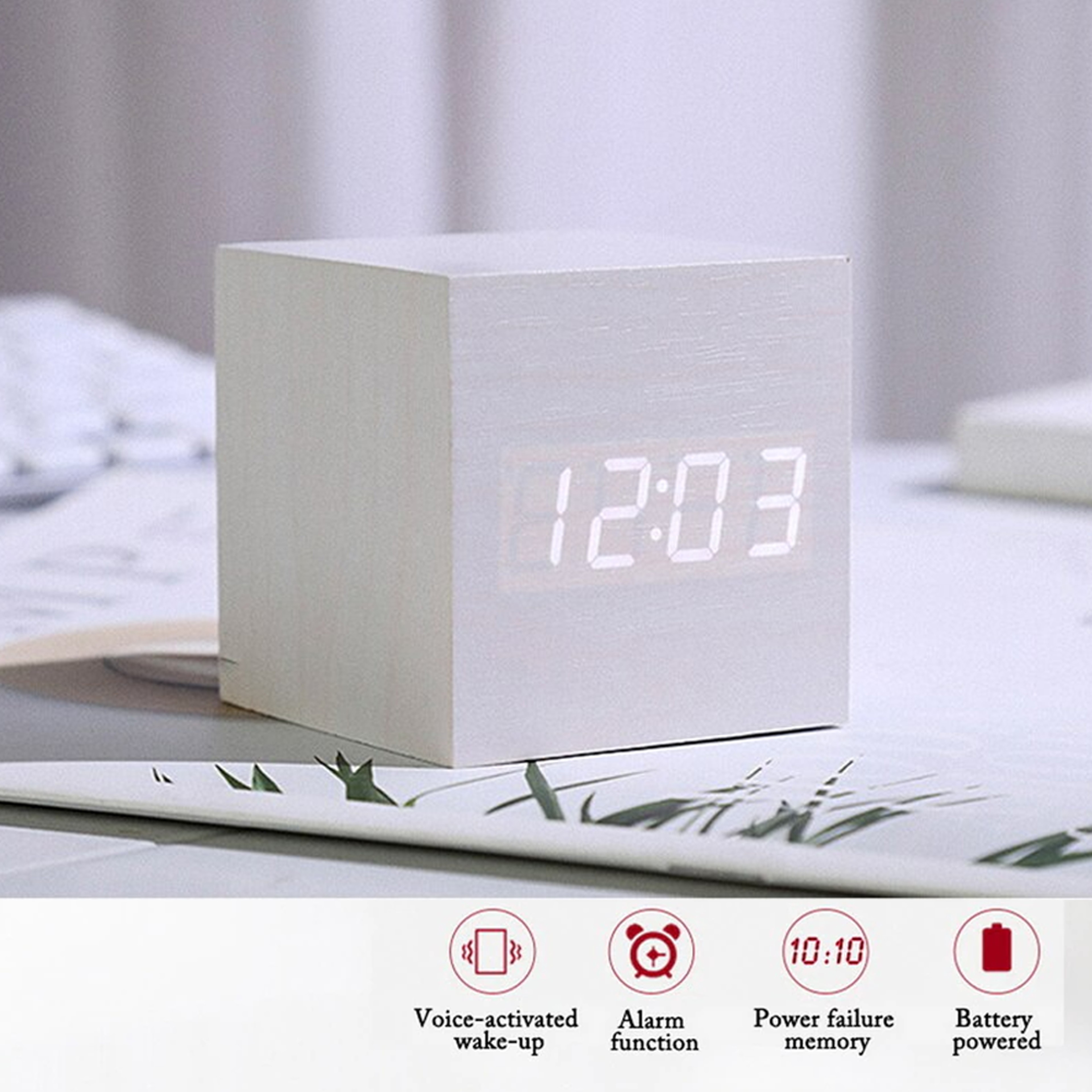 Highquality wooden digital clock for bedroom