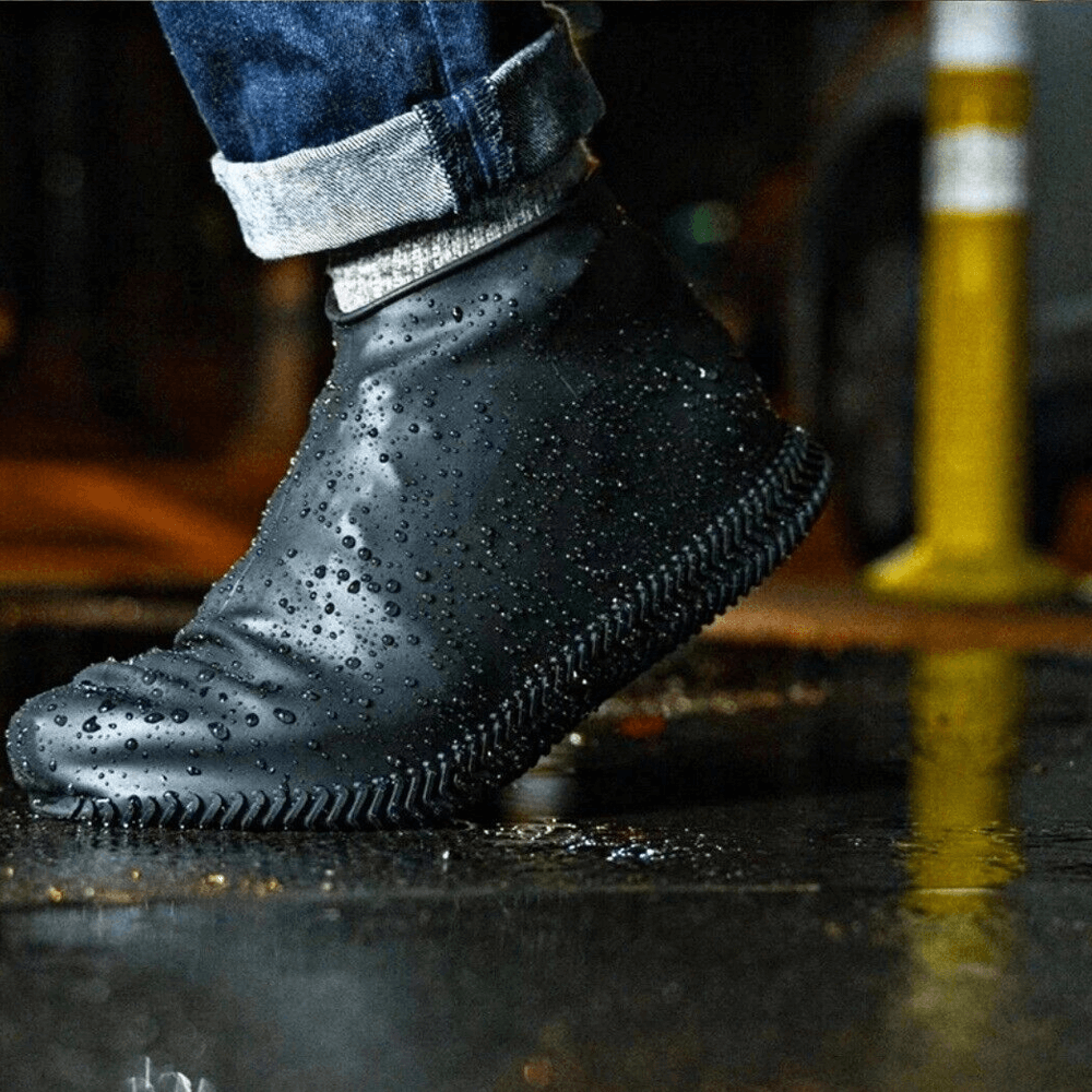 Reusable Silicone Shoe Covers Black