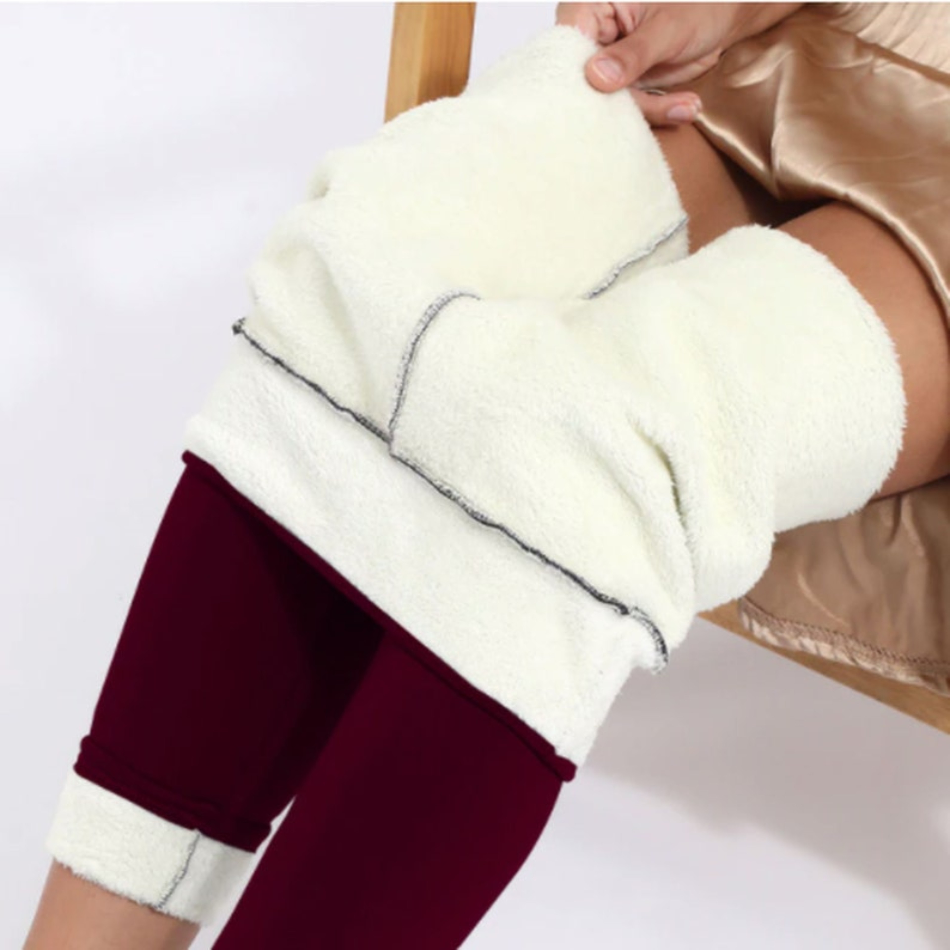 High WaistOutdoor WearPajamasSki SuitThickenTightsVelvetWarm LeggingsWinter PantsWool Blend