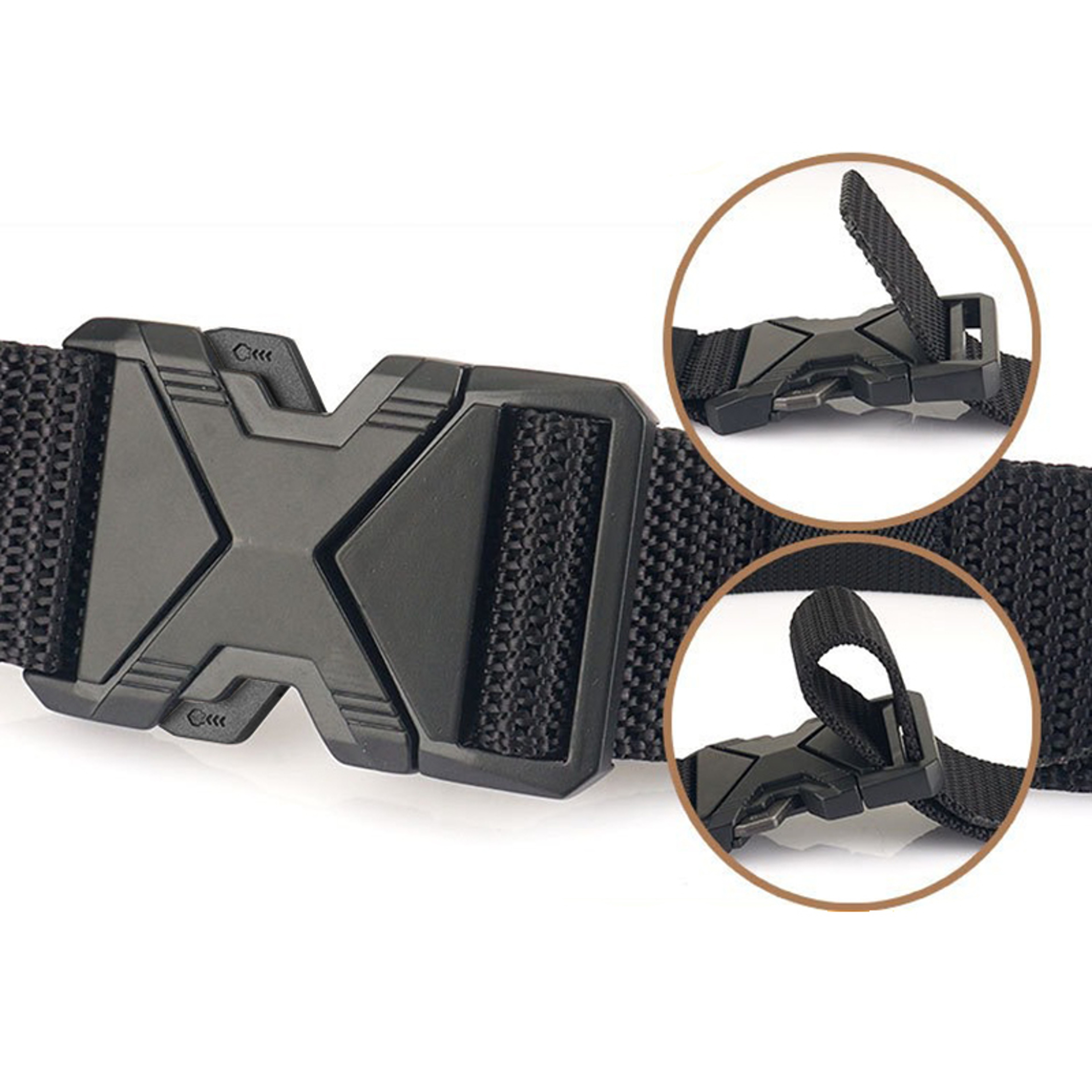 Mens Buckle Belt  Lightweight Breathable Nylon Braided Belt For Daily Commute 1