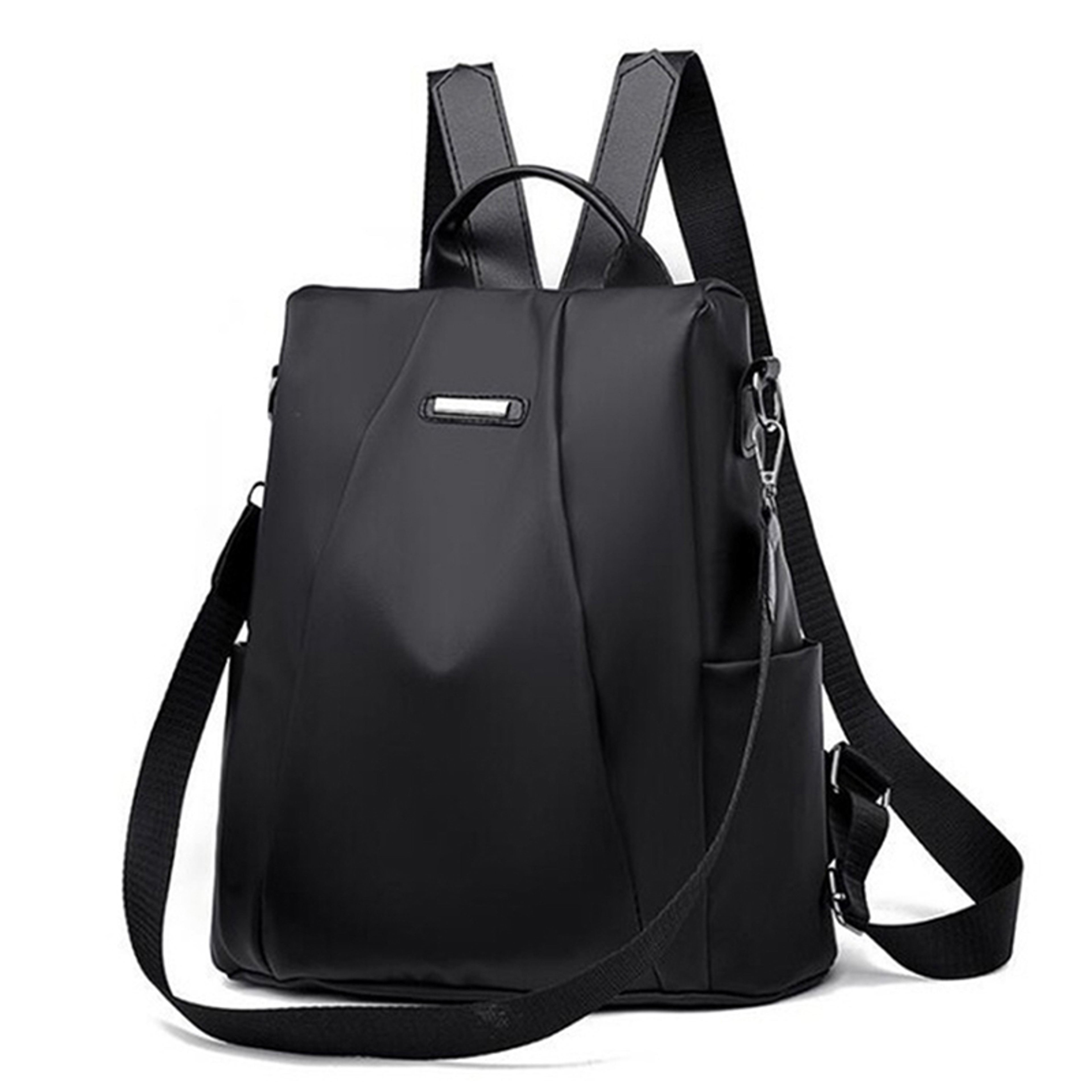 Womens Multifunctional Backpack For School  Travel Casual Solid Color Shoulder Bag With Detachable  1