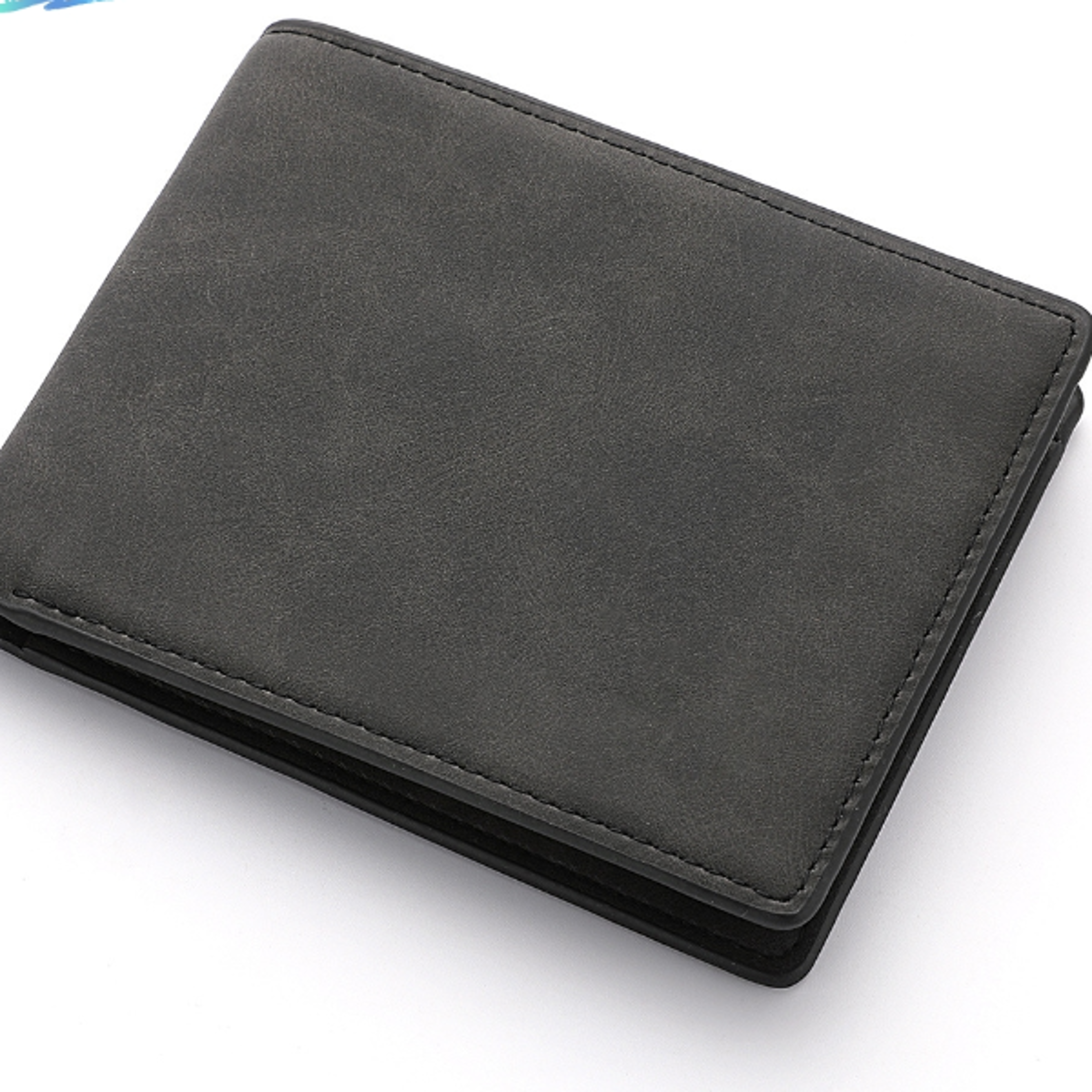 Mens Soft Leather Zipper Wallet with Dollar Clip
