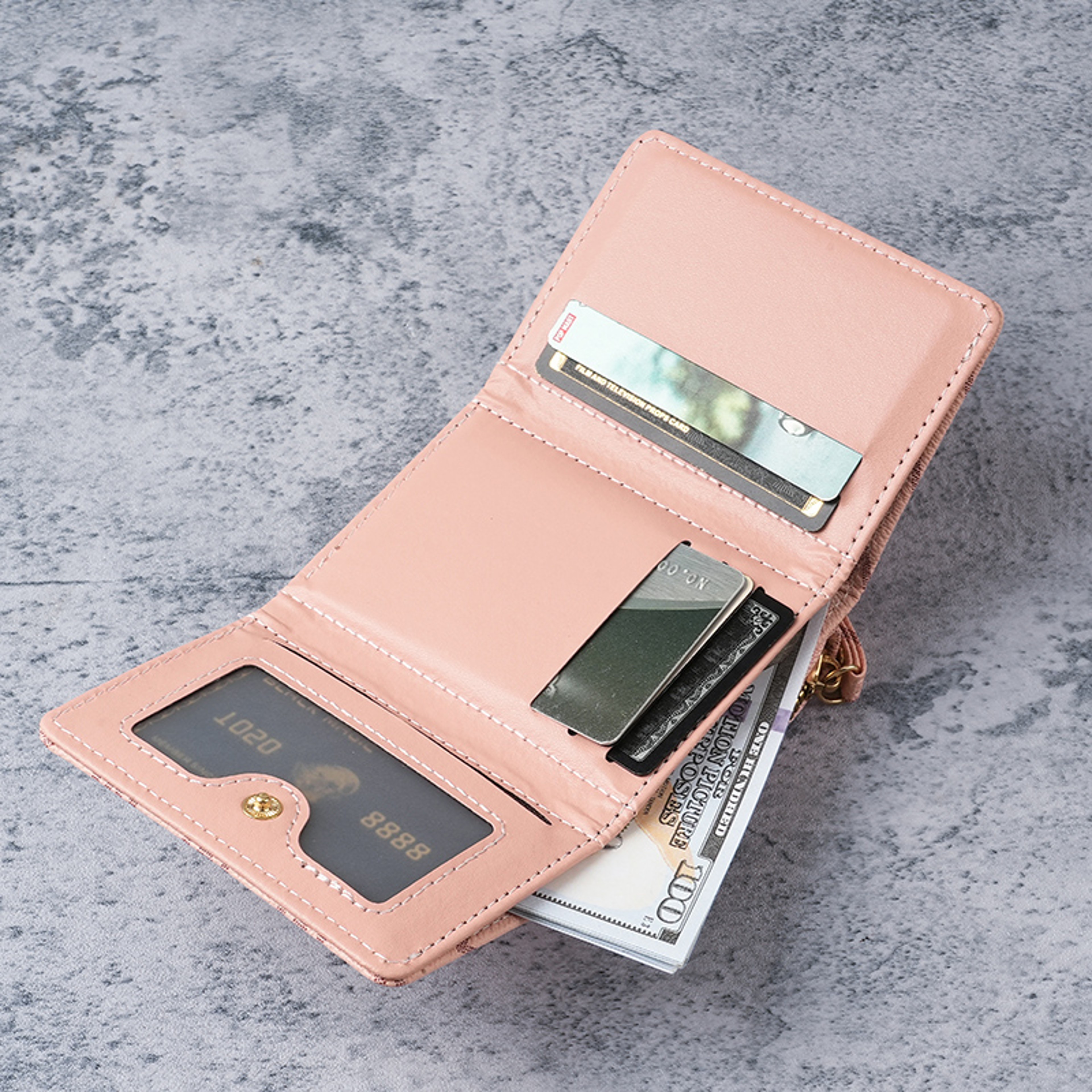 High End Leather Womens Wallet With Multi Card Slots Stylish Short Coin Purse For Everyday Use 2