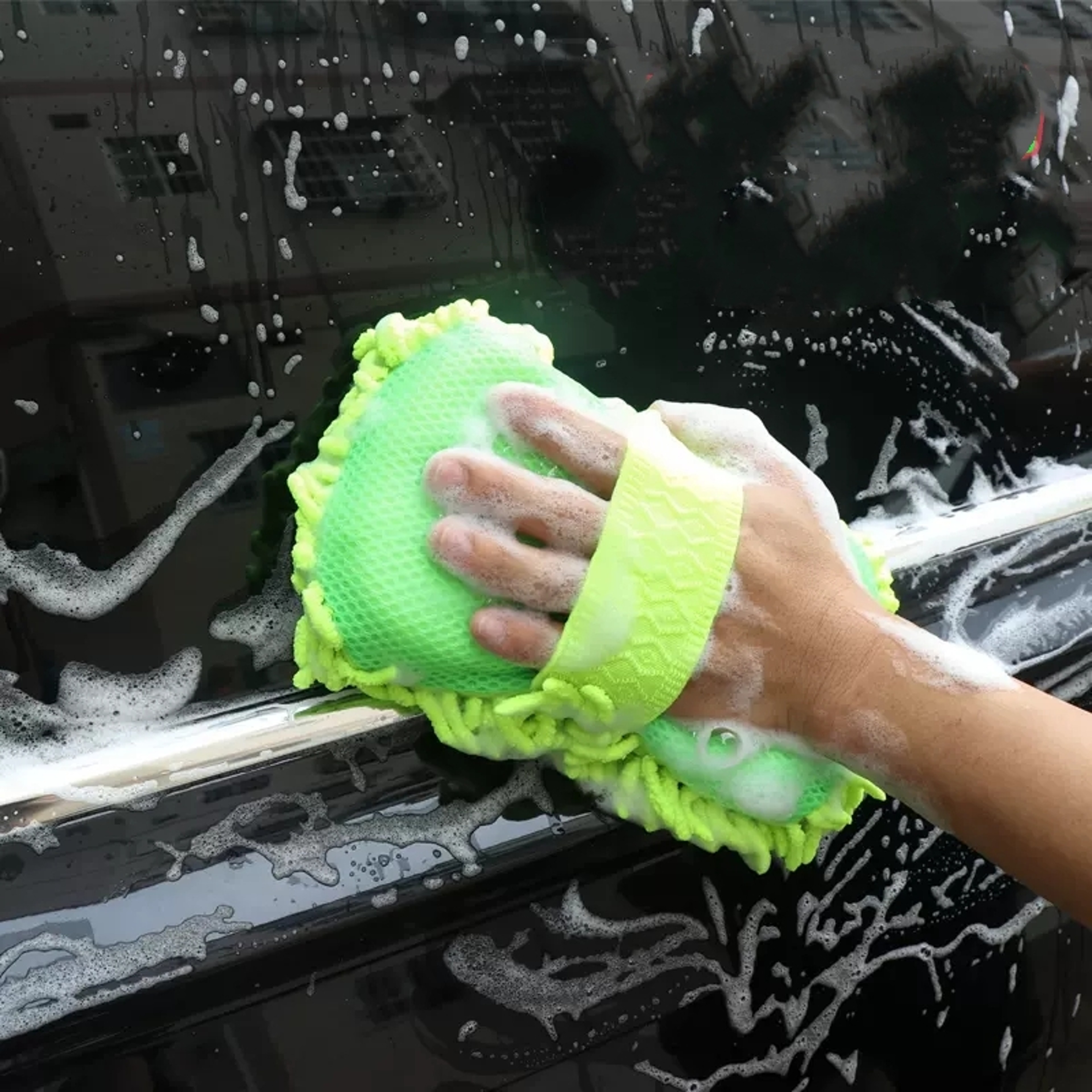 Microfiber Car Washing Gloves  Detailing Sponge Premium Auto Care Tool For Perfect Cleanliness 1