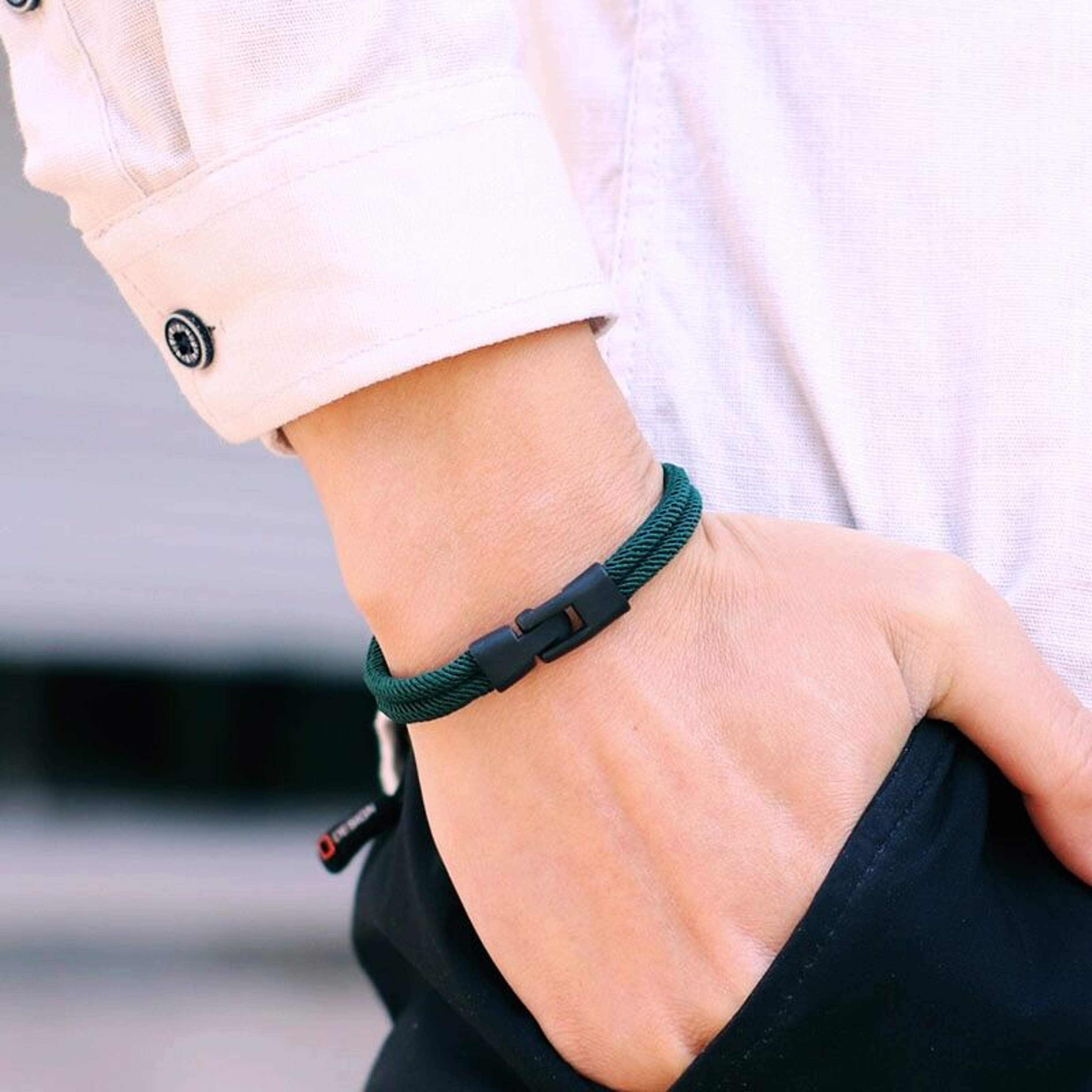 Mens Double Layer Detachable Bracelet Stackable Fashion Accessories For Him 0