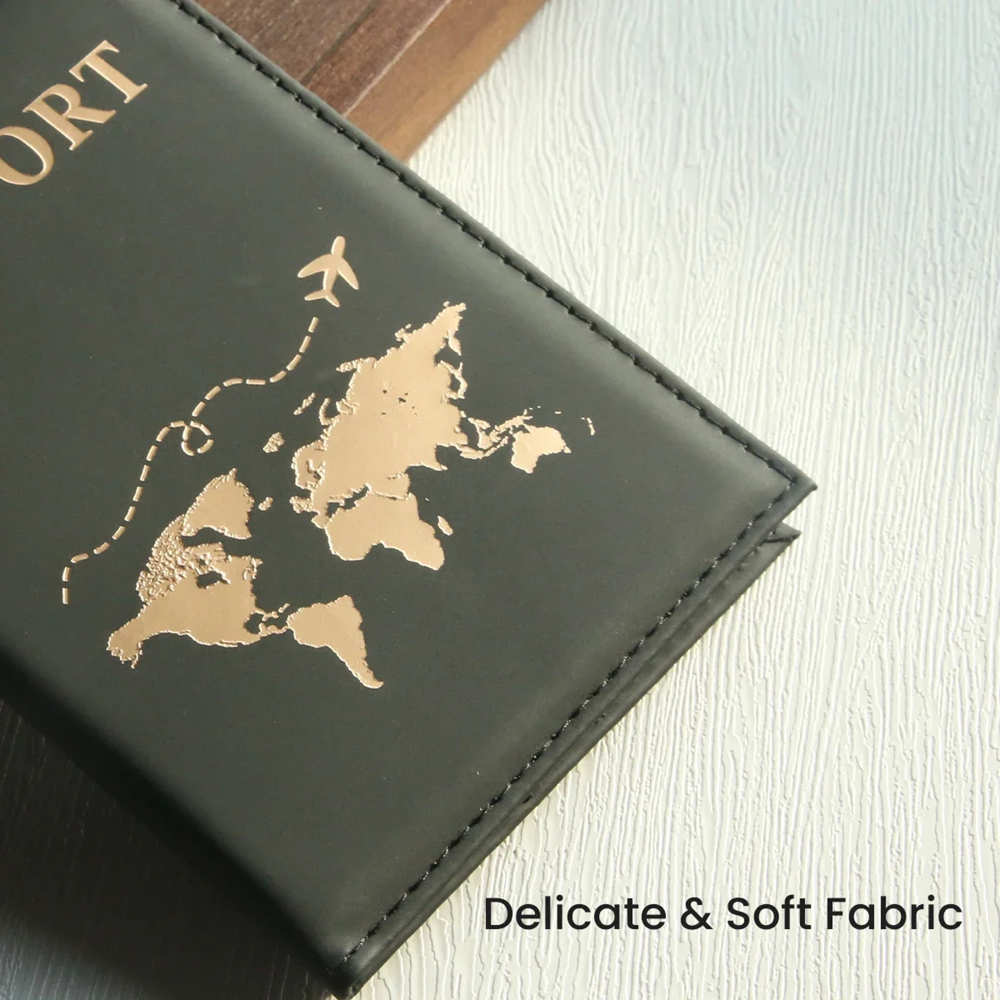 Slim PU Passport Holder Travel Essential With Cove Map Design 1