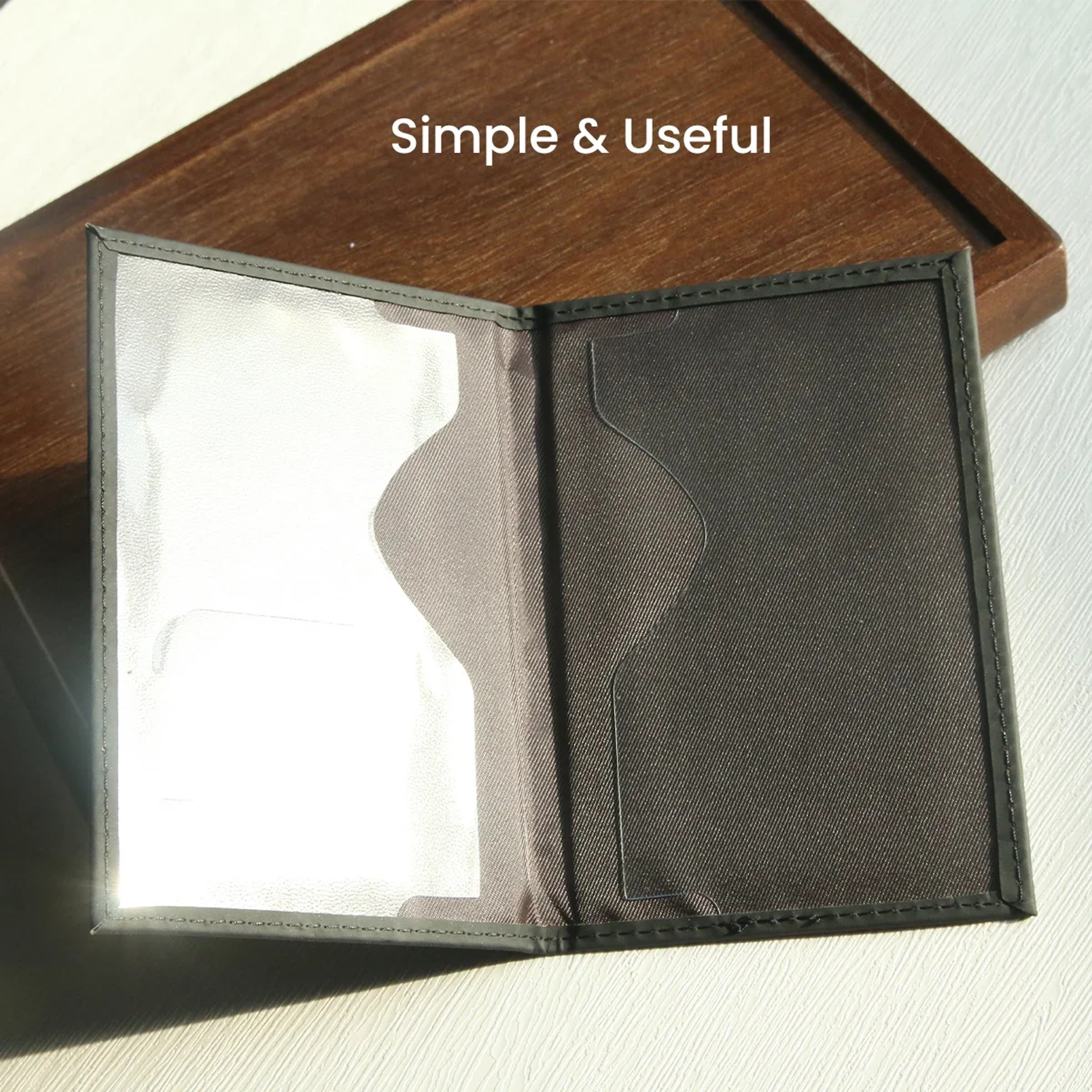 Slim PU Passport Holder Travel Essential With Cove Map Design 2