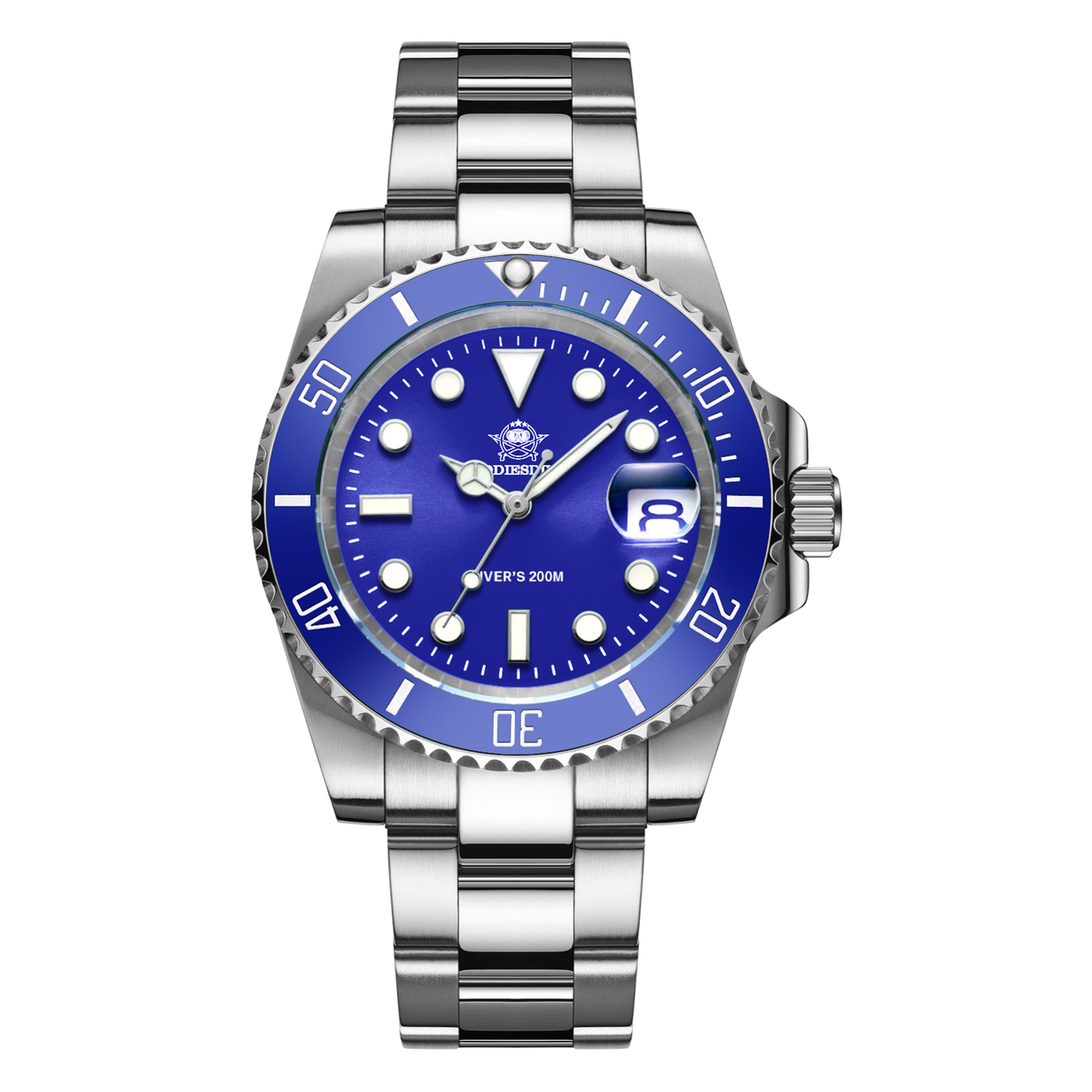 Stainless Steel Waterproof Sports Watch For Men Business  Leisure Quartz Watch 7