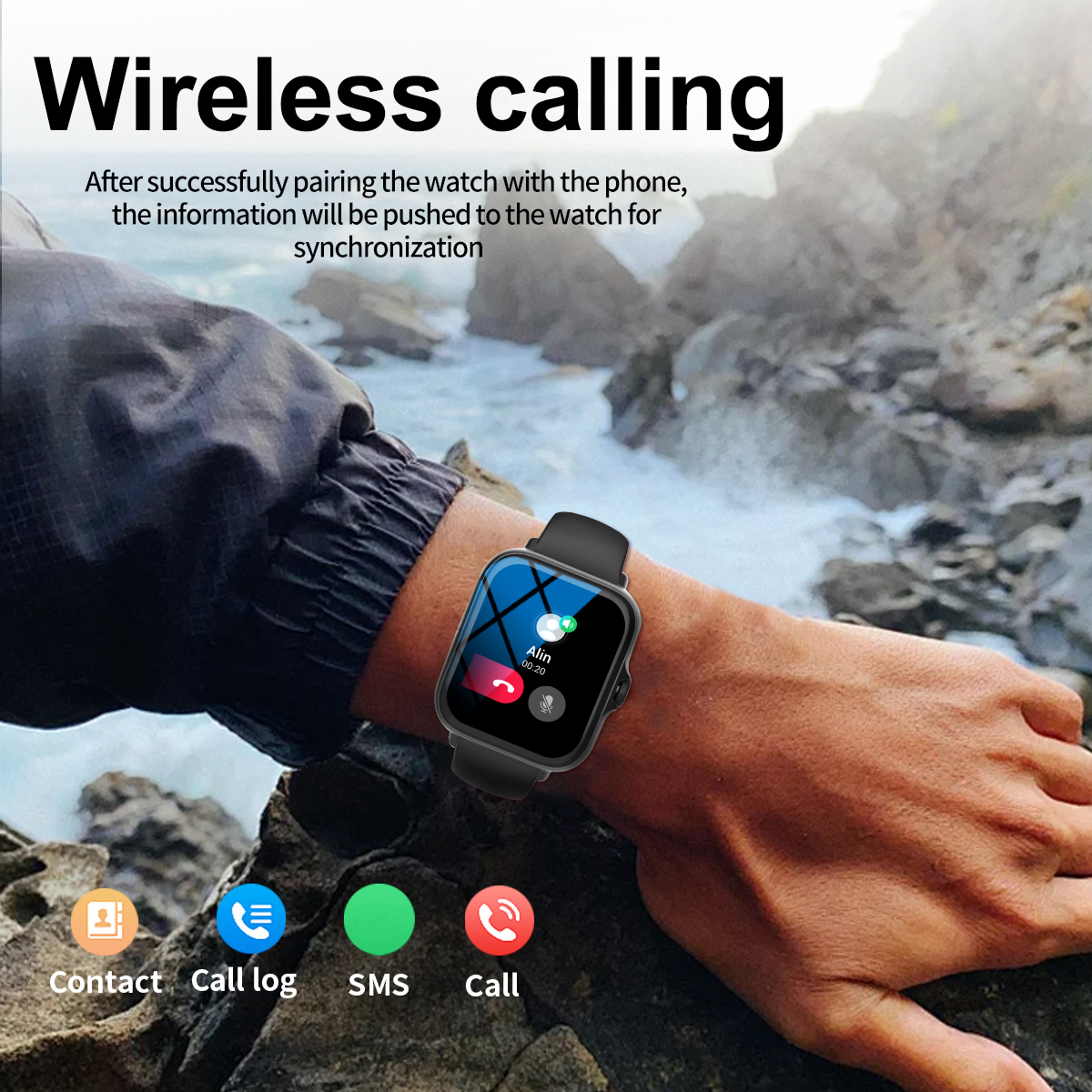 Smart Fitness Tracker With Music Control  Call Alerts For Men  Women Health Pedometer  Calories Mon