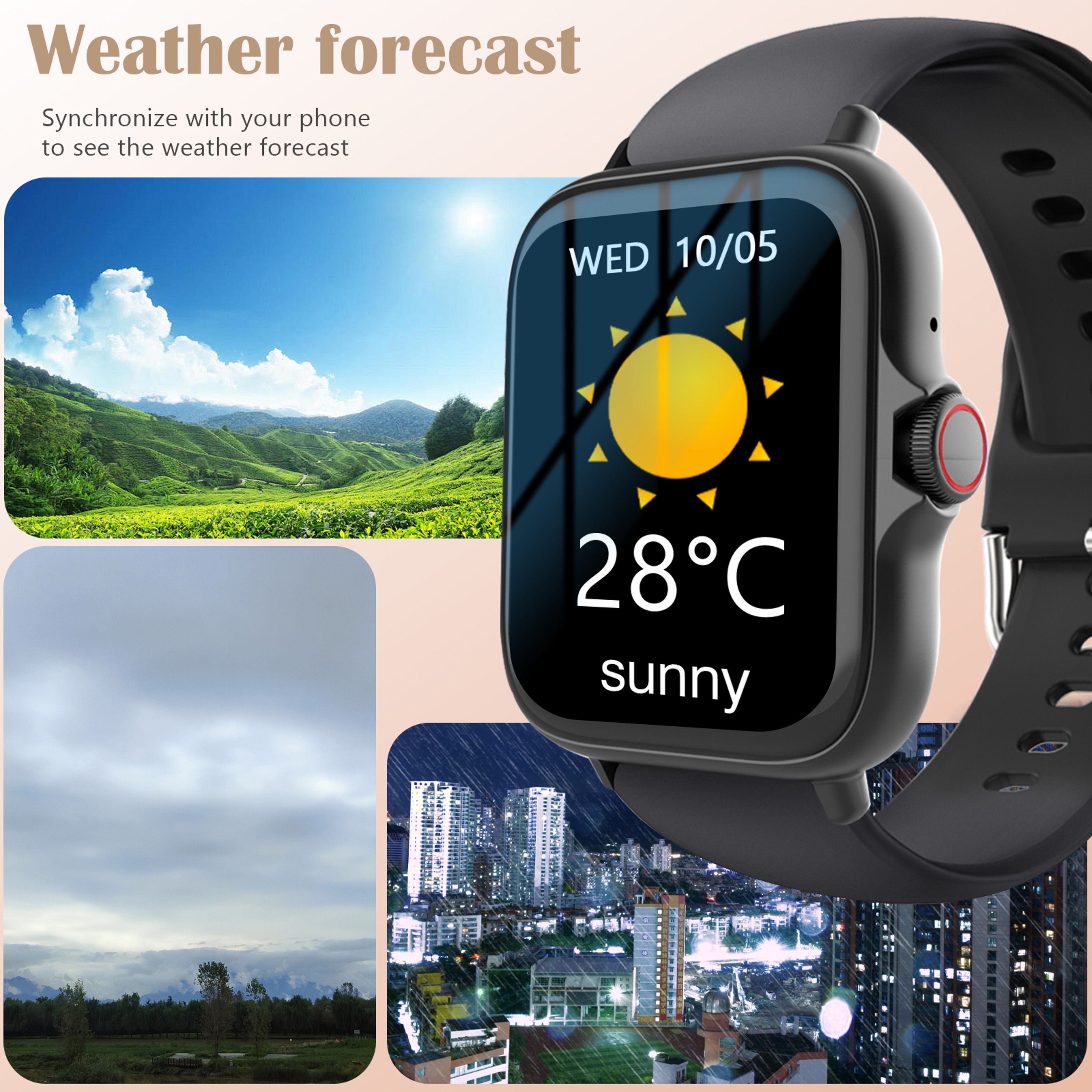 Smart Fitness Tracker With Music Control  Call Alerts For Men  Women Health Pedometer  Calories Mon