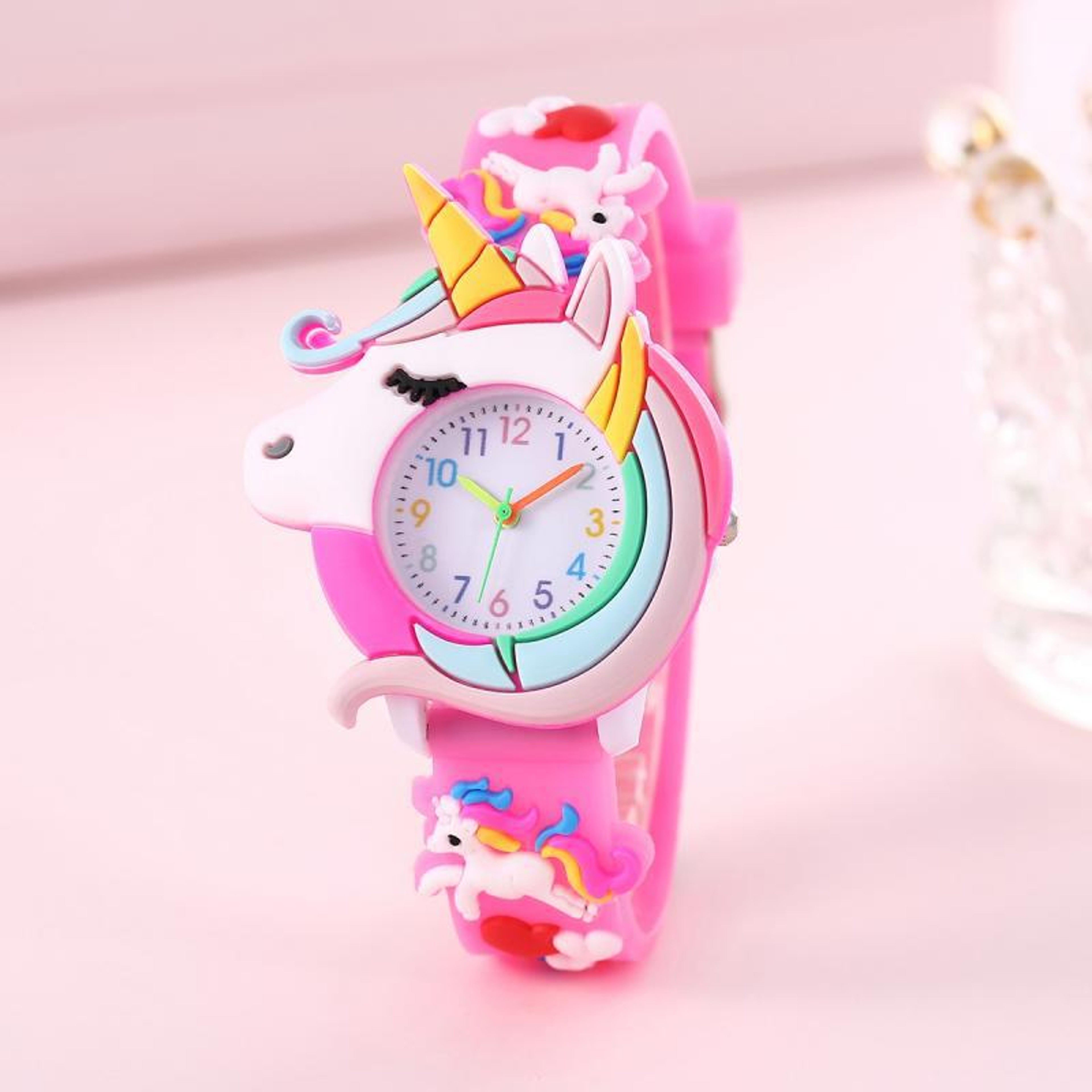 Rainbow Cloud Silicone Band Childrens Watch Cute Cartoon Quartz Watch For Boys  Girls 5
