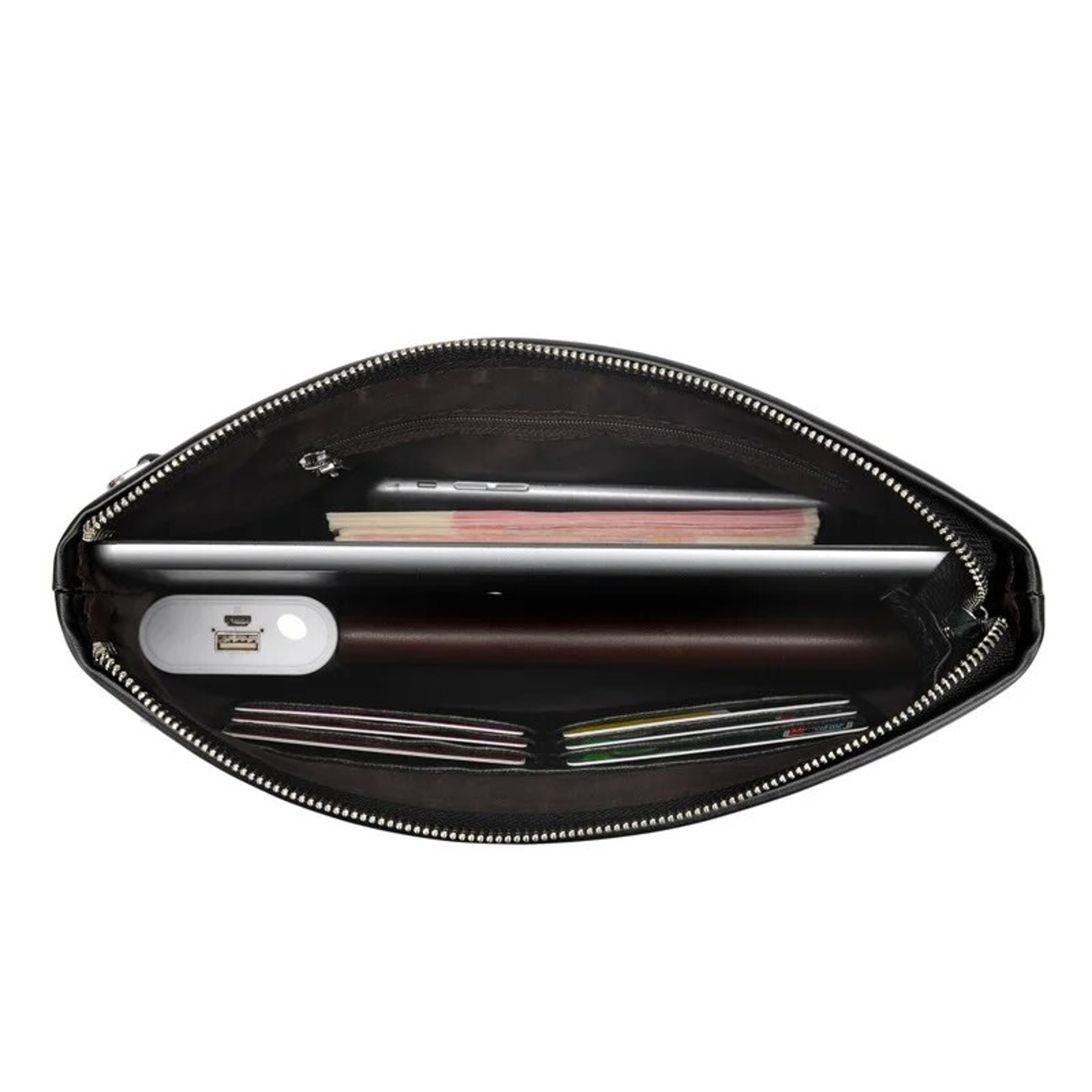 Luxury Leather Clutch Bag For Men Stylish Designer Wallet For Phones Cards And Essentials 1
