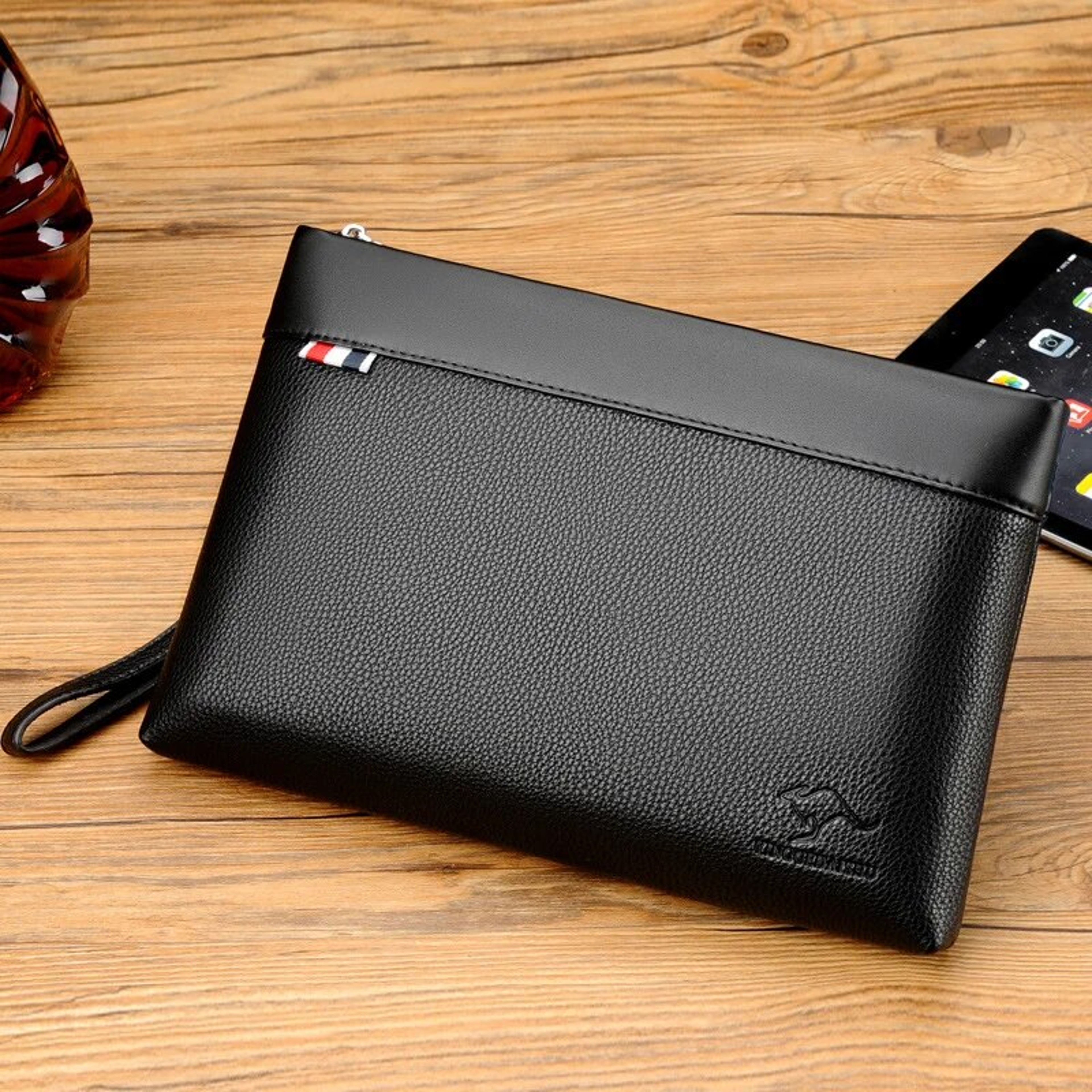 Luxury Leather Clutch Bag For Men Stylish Designer Wallet For Phones Cards And Essentials 5